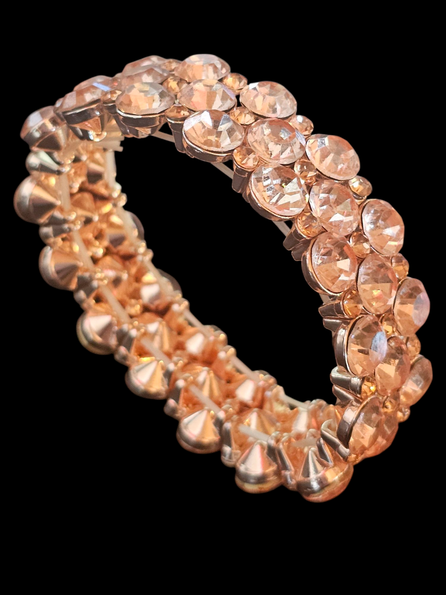 Rose Gold Crystal Stretch Bracelet
