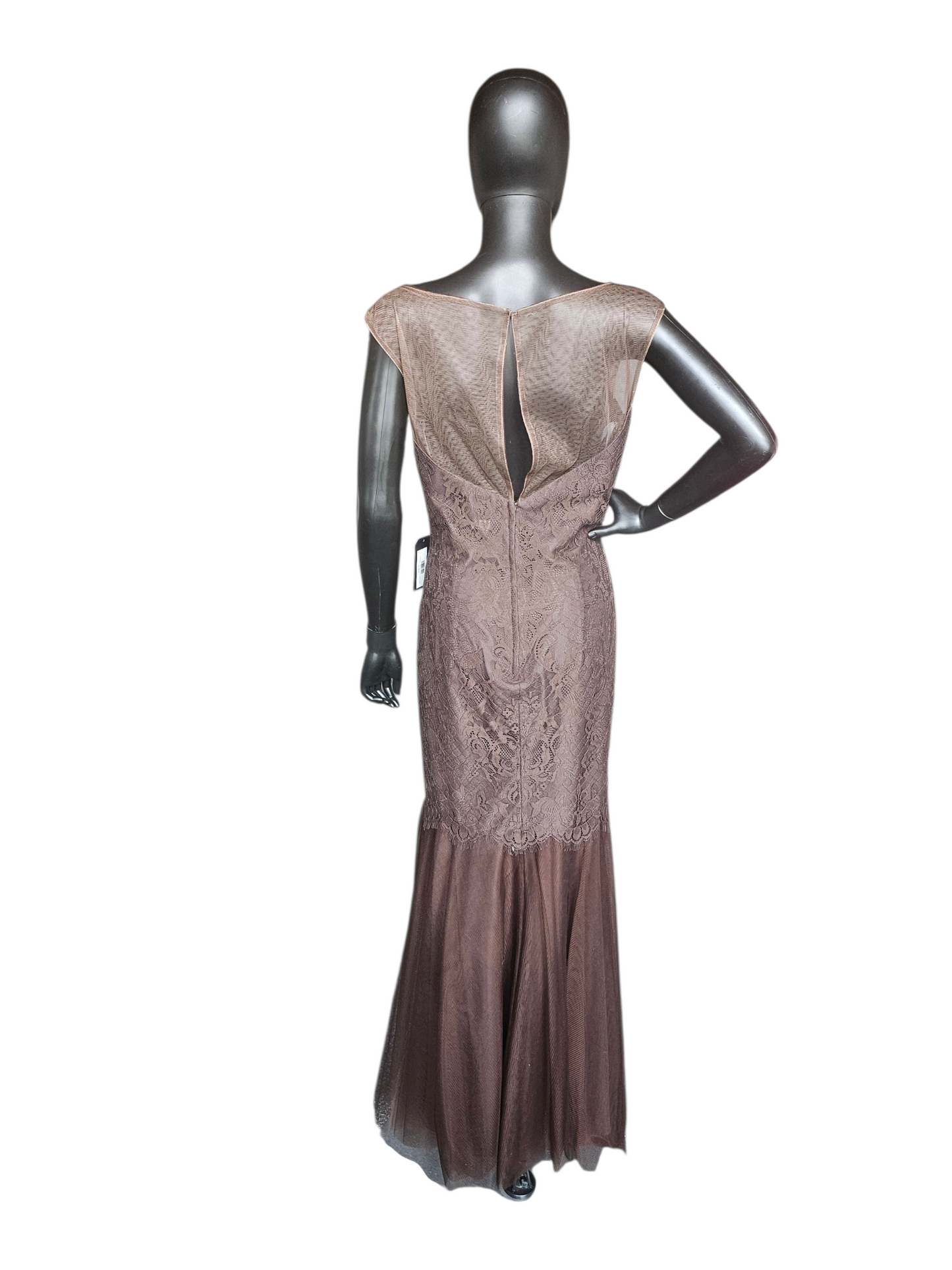 Chocolate Lace Fit/Flare Formal Dress - Da Vinci