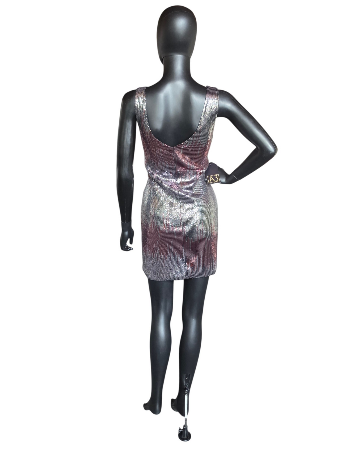 Silver Sequin Ombre Dress