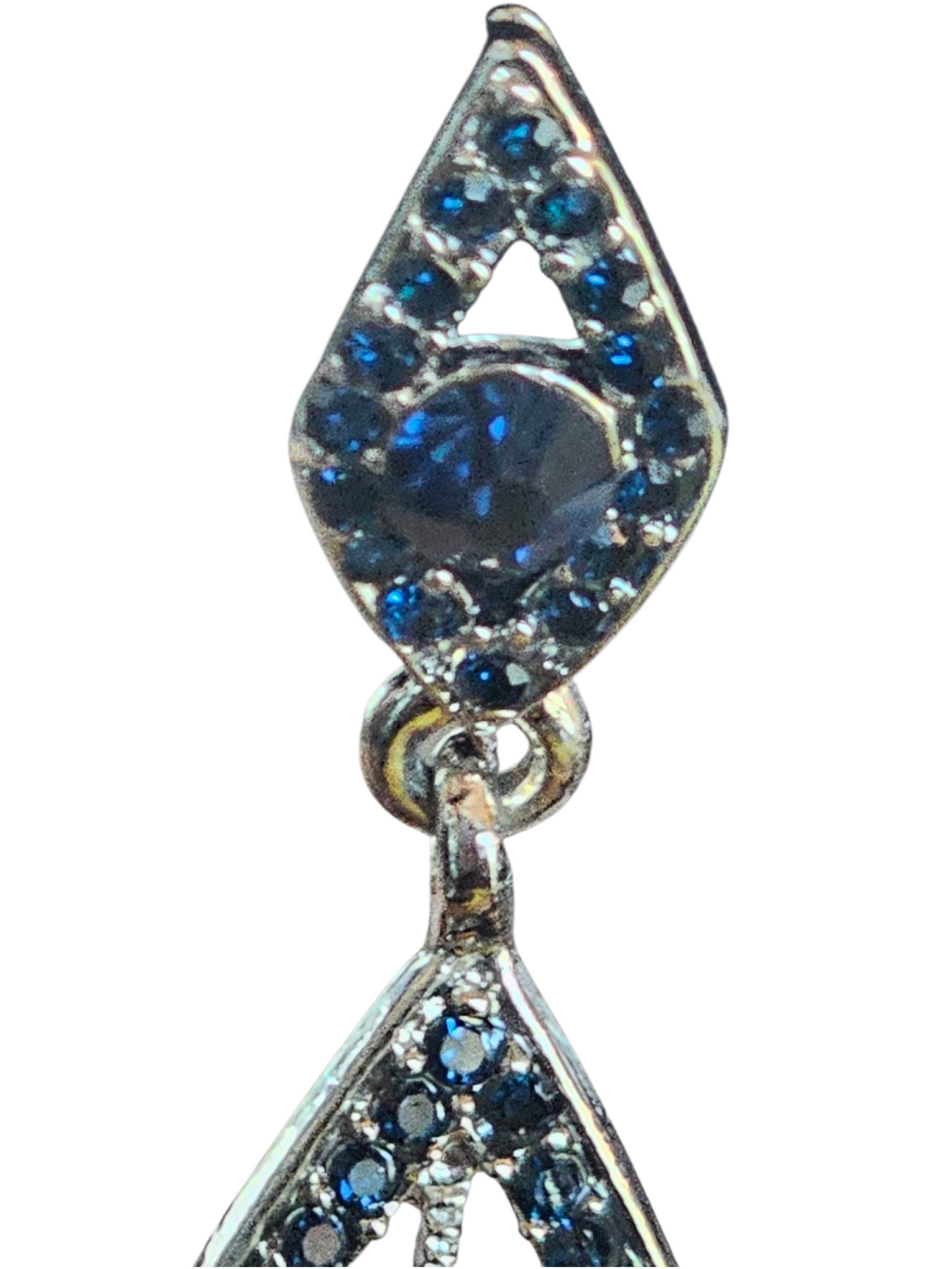 Silver/Sapphire Chandelier Earring