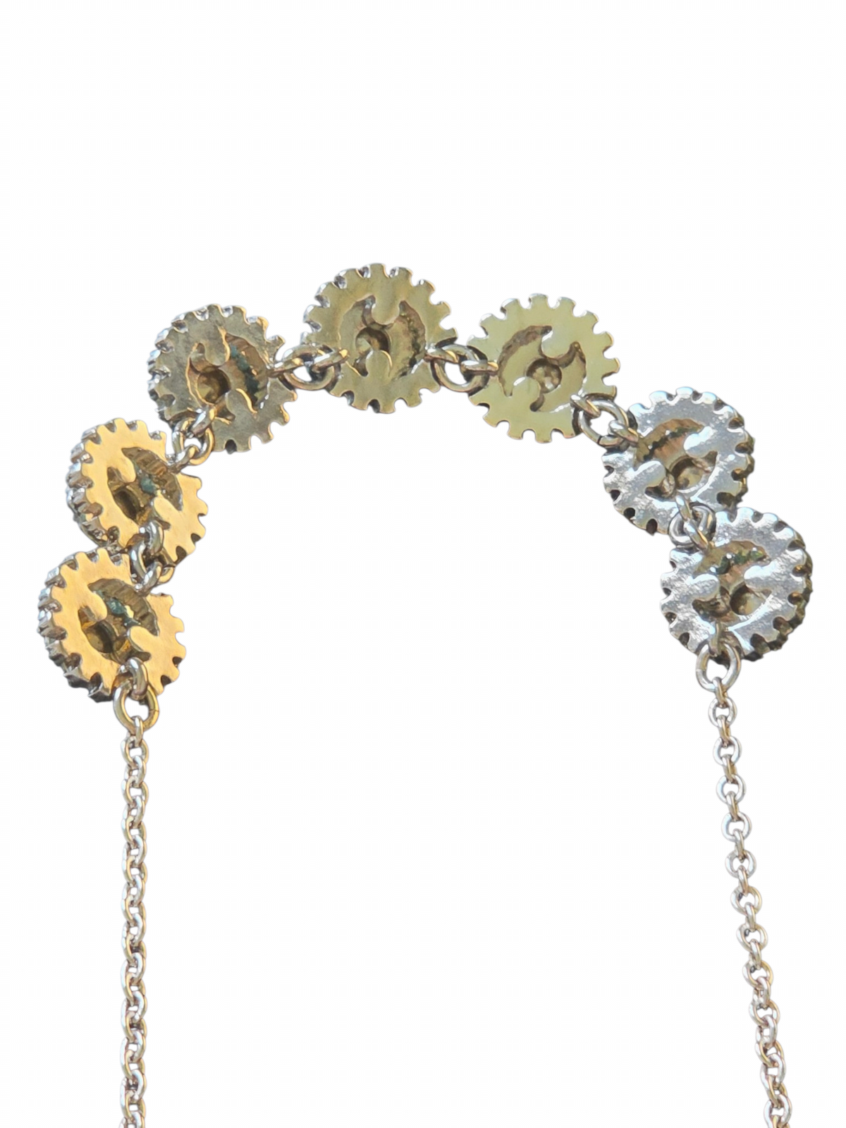 Aqua/Silver Statement Necklace - Bananna Republic