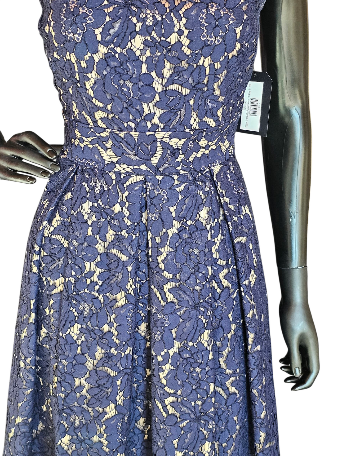 Navy Lace Cocktail Dress - Eliza J