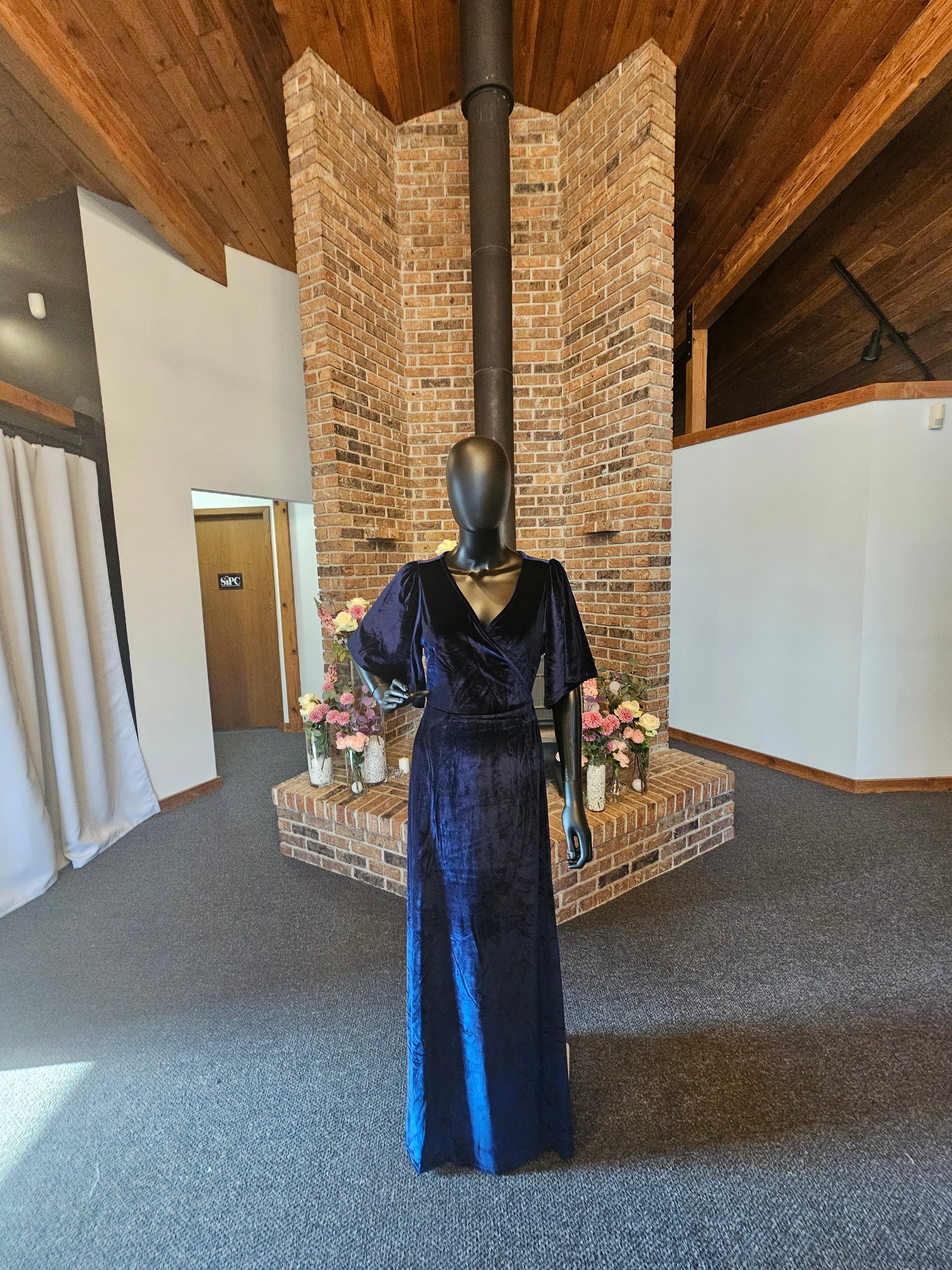 Navy Velvet Baltic Born Wrap Dress – Arabella Bridal Navy Velvet Baltic Born Wrap Dress – Arabella Bridal