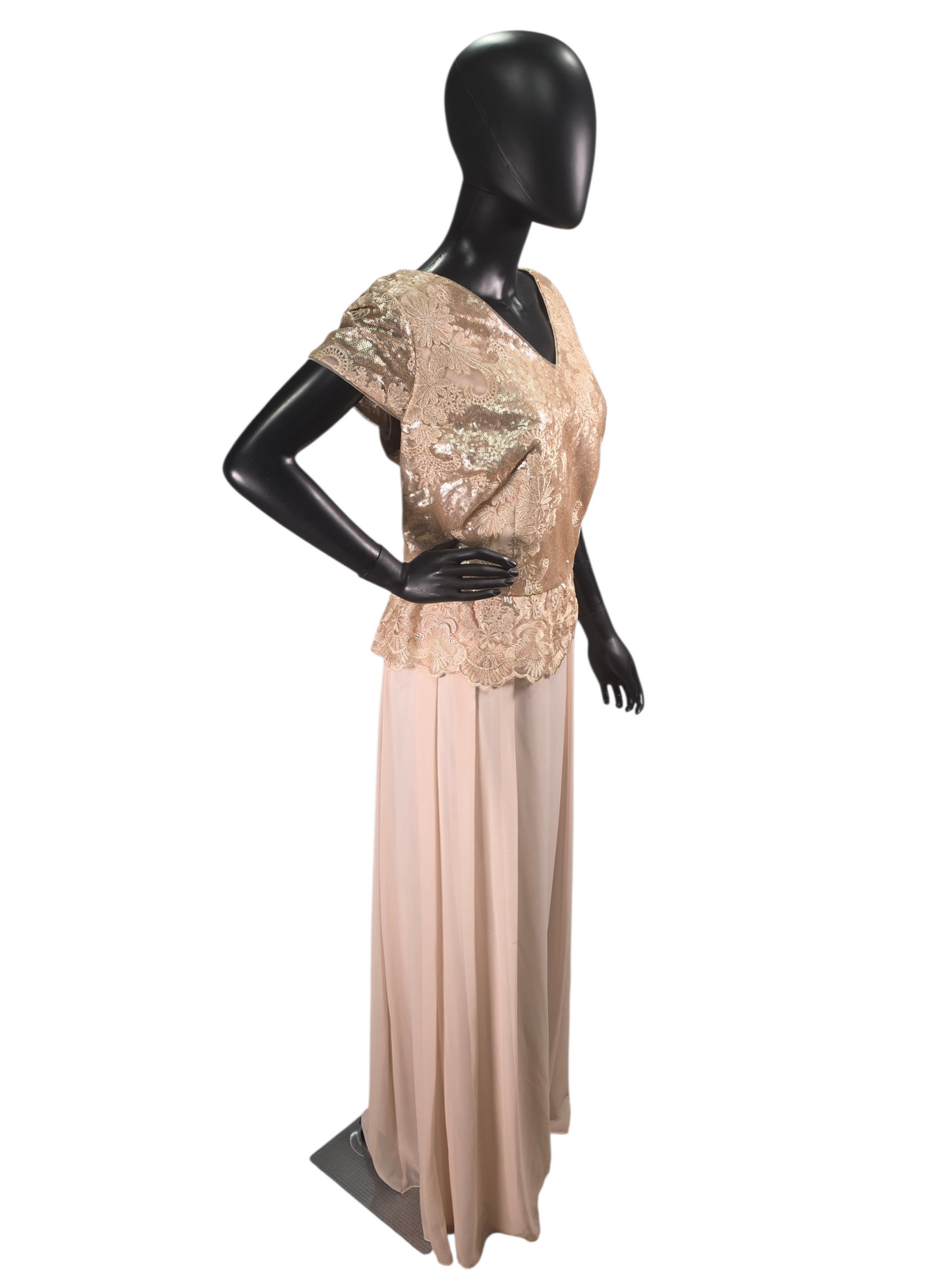 Blush Peplum Cap Sleeve - Adrianna Papell