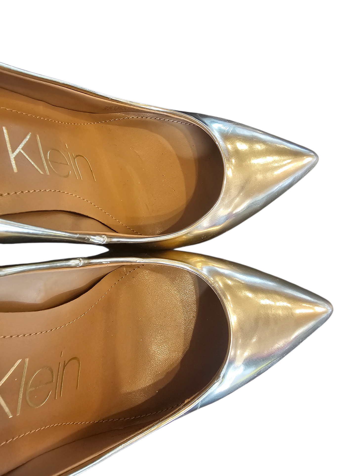 Gold Patent Leather Pump Shoe - Calvin Klein
