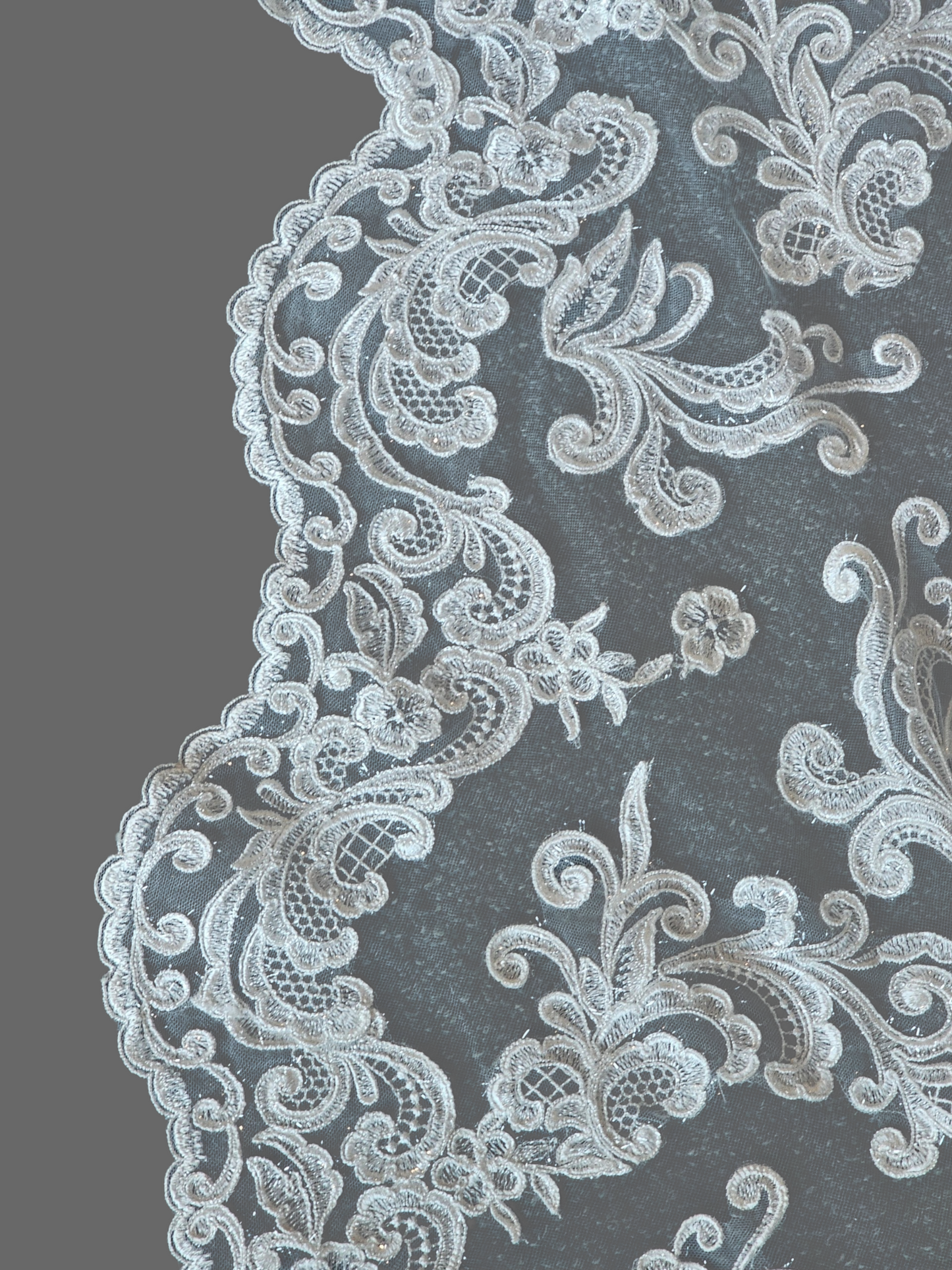 Lace Bodice/Crepe Fitted Wedding Gown - Martin Thornburg