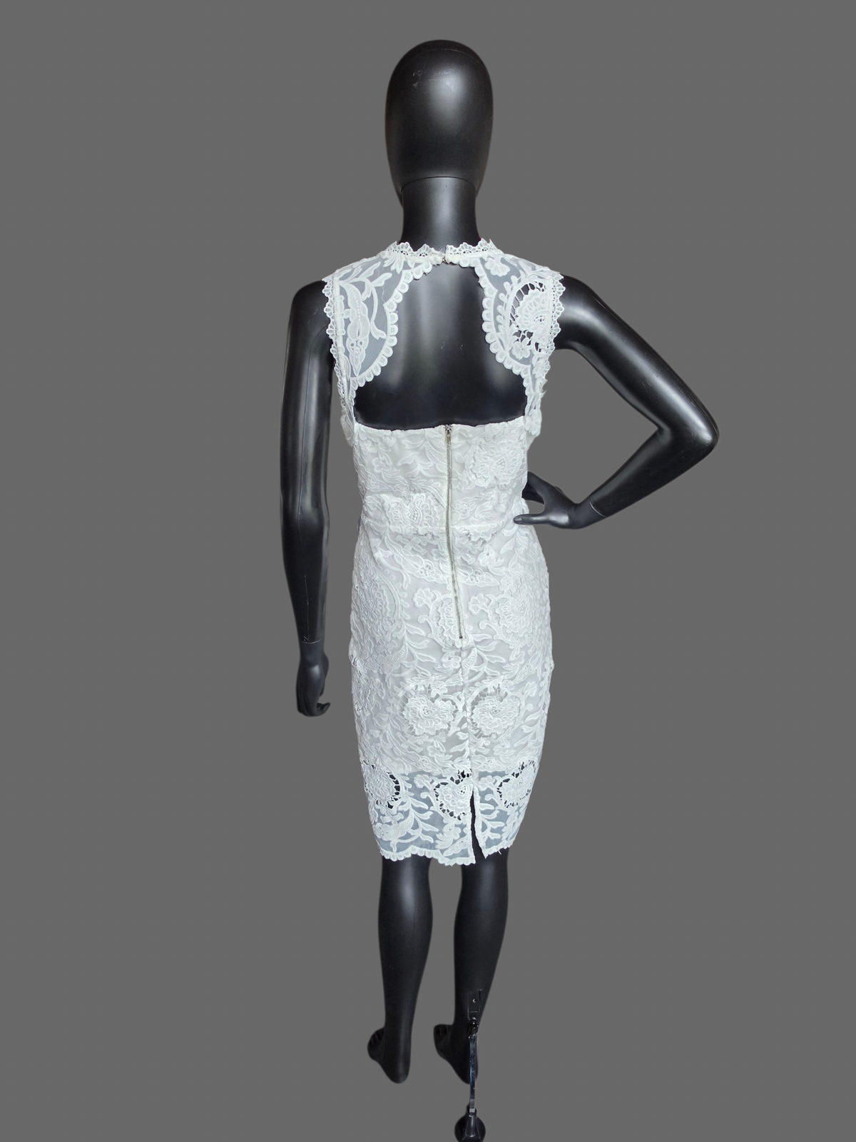White Lace Cocktail Dress - Just Me