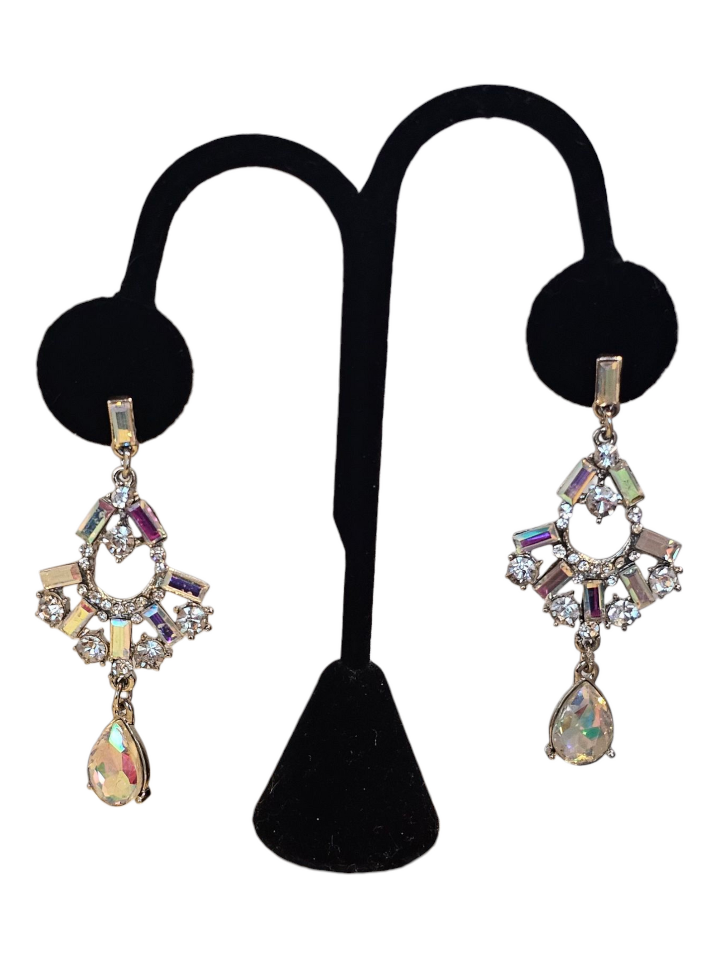 Large Iridecent Chandalier Earring