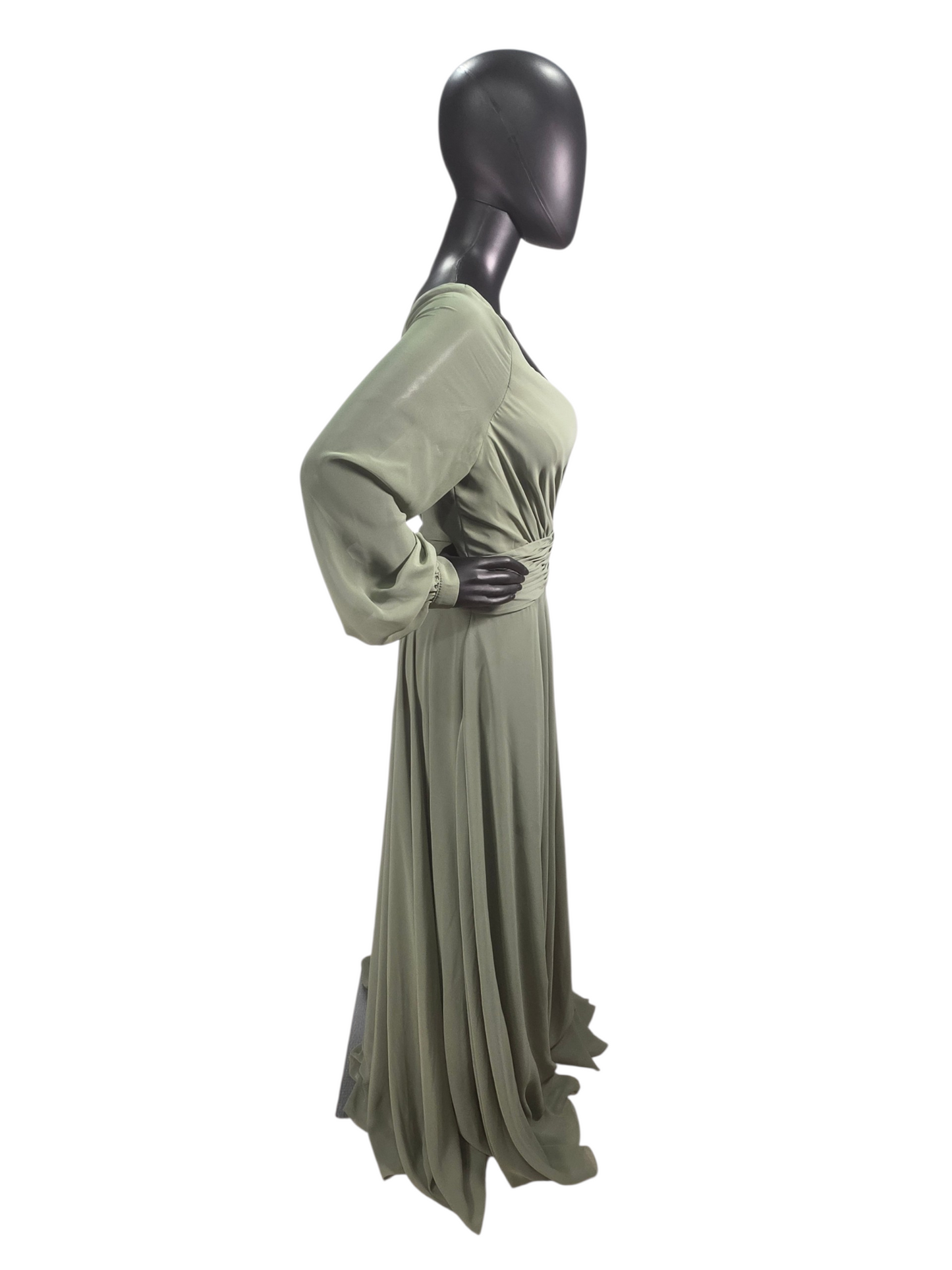 Evergreen Chiffon Pilgrim Sleeve - Kanalik