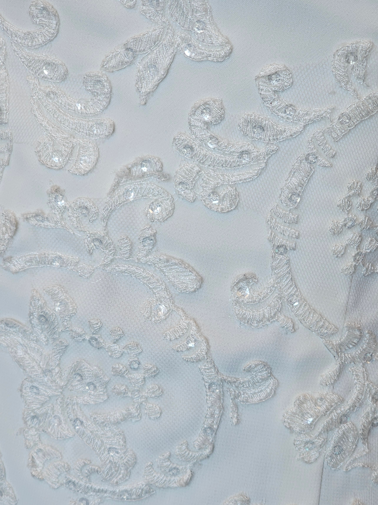 Ivory Fit/Flare Long Sleeve Wedding Gown - Davids Bridal NWT