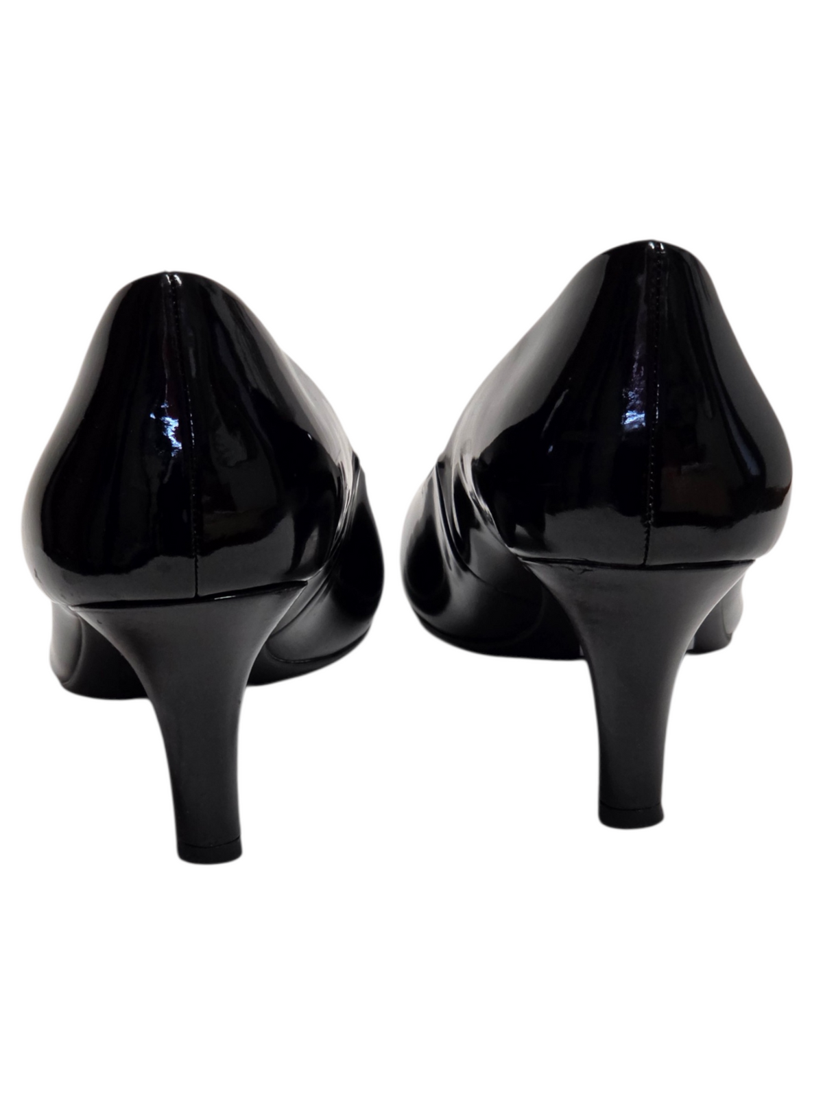 Black Round Toe Patent Leather Pump Shoe - Lifestride