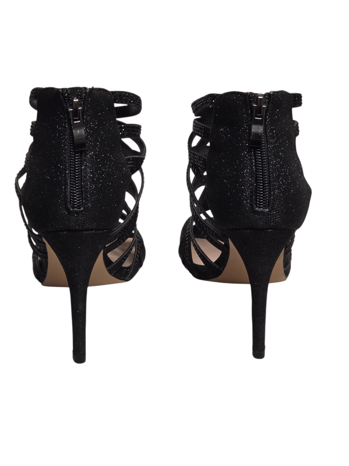 Black Sparkle Gladiator Heel Sandal - Your Party