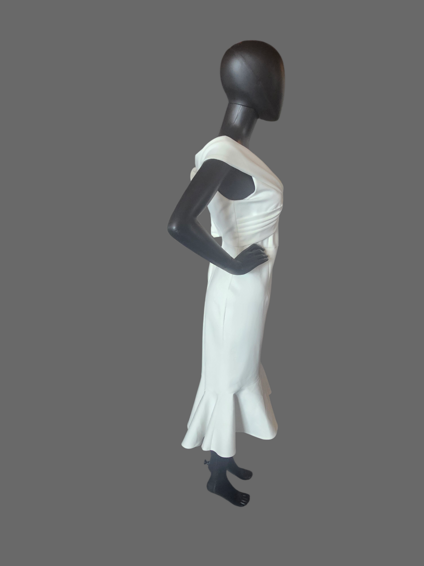 Ivory off-shoulder Kick Cocktail/Party Dress - Two Sisters