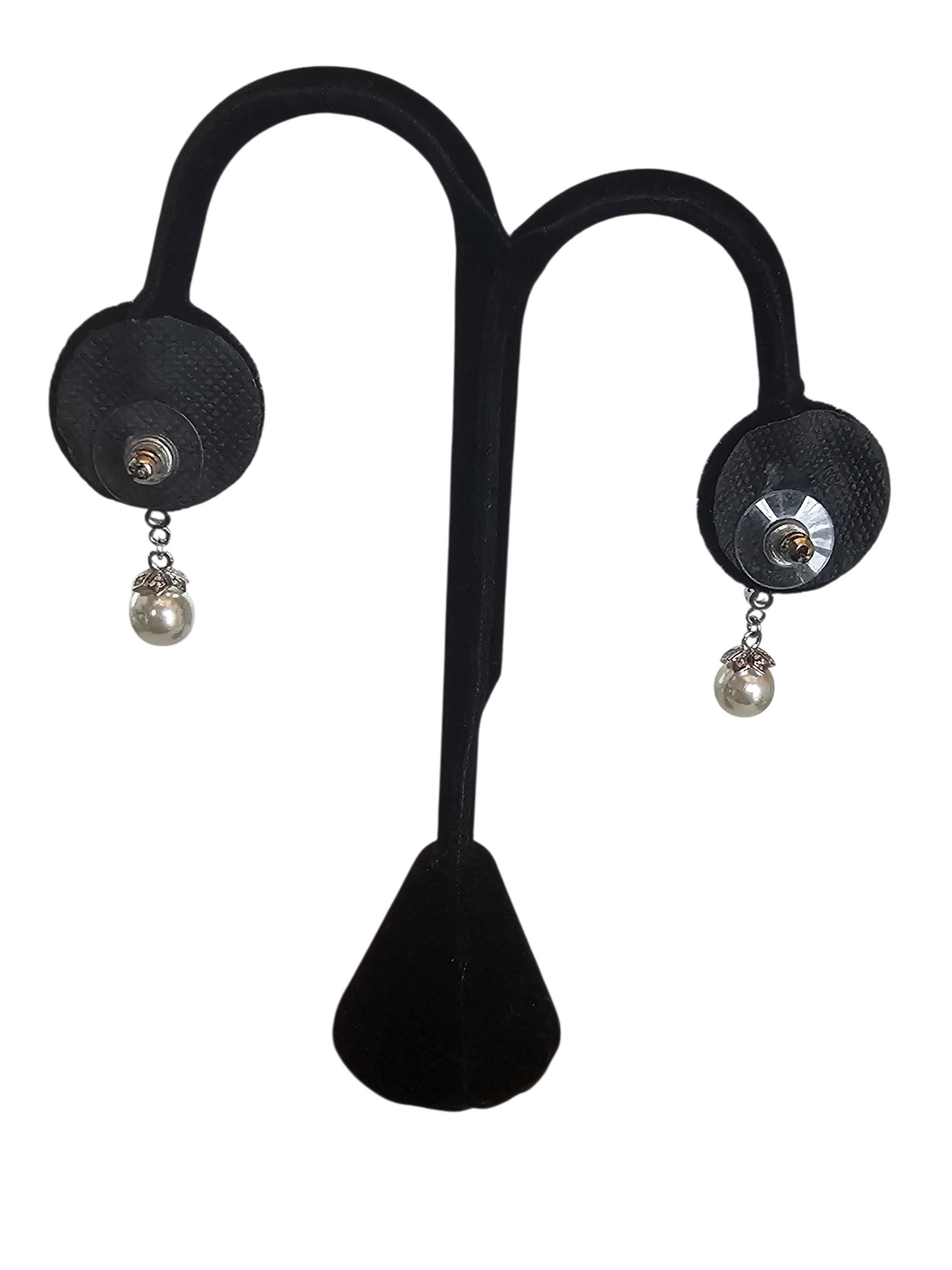 Small Silver Cubic Zirconia Pearl Drop Earring - Mariell