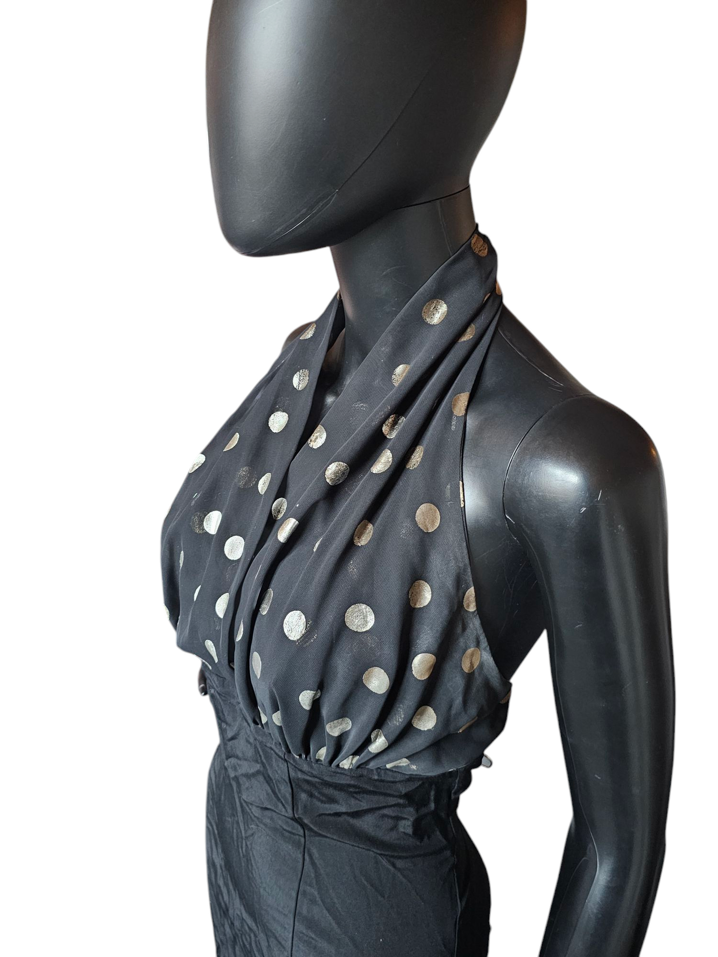 Vintage Polkadot Halter Cocktail