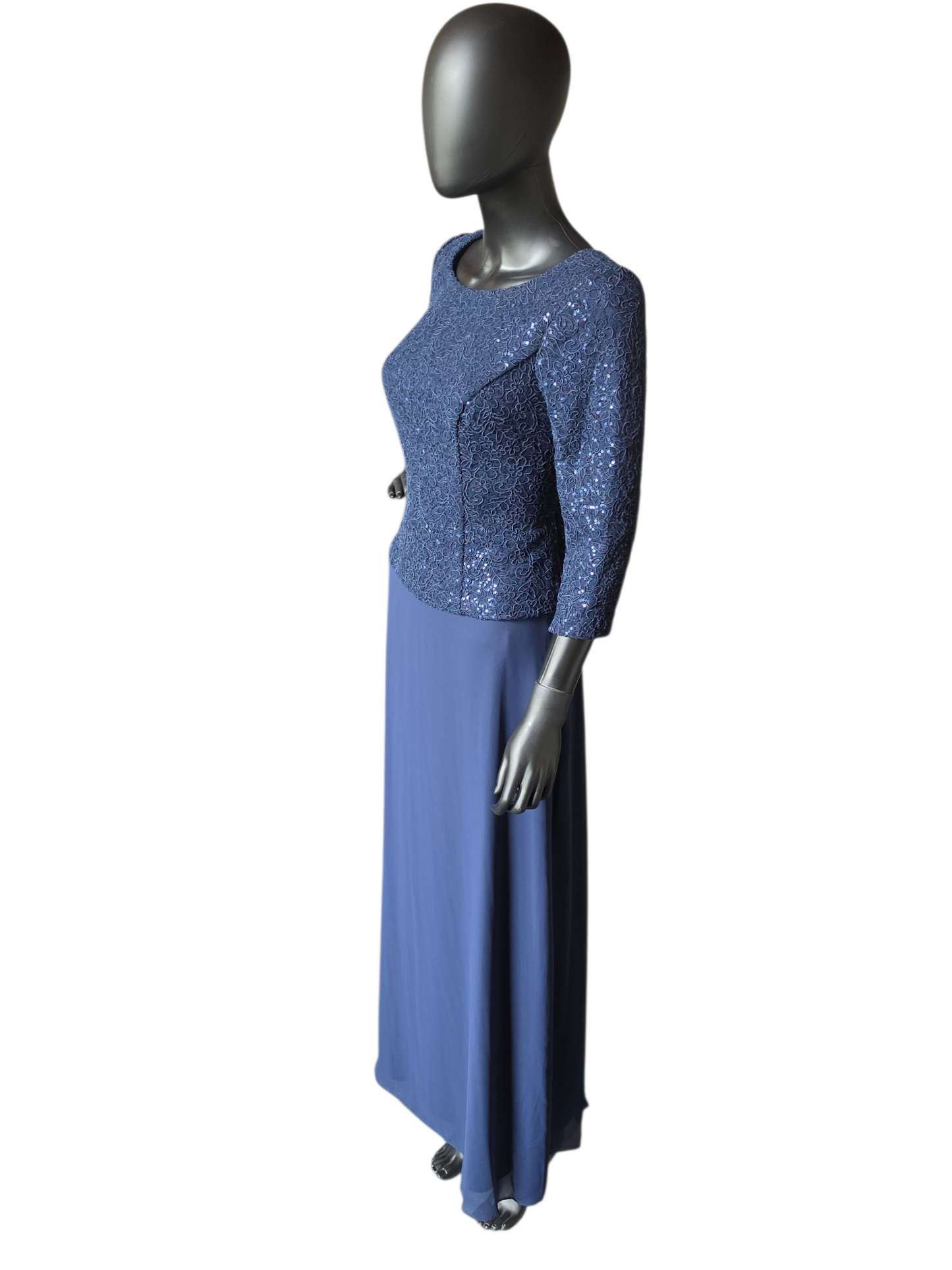 Navy Long Sleeve Scoop Neck - Alex Evenings
