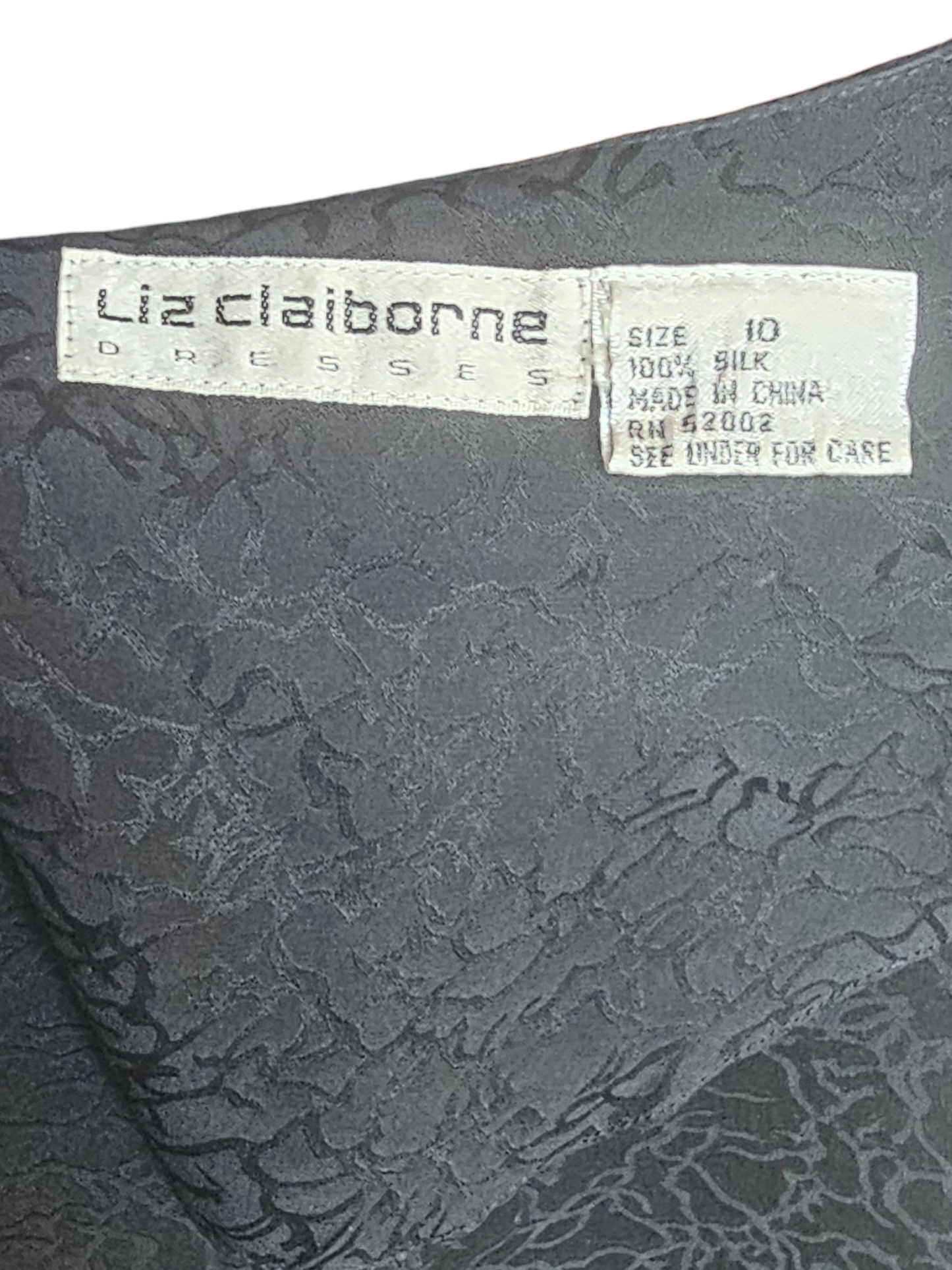 Vintage Black Silk Belted Dress W/Jacket - Liz Claiborne