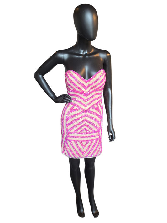 Raspberry Strapless Body Con - Primavera