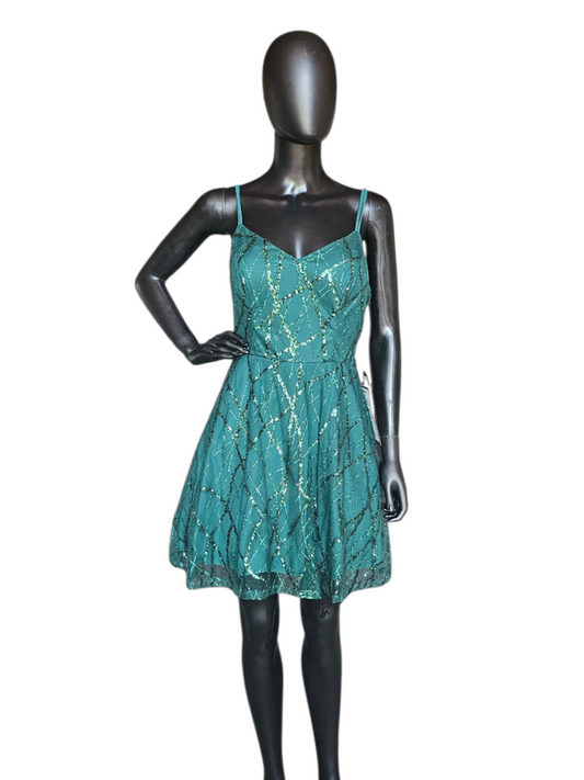 Forest Green Lace Sparkle Babydoll - City Studio
