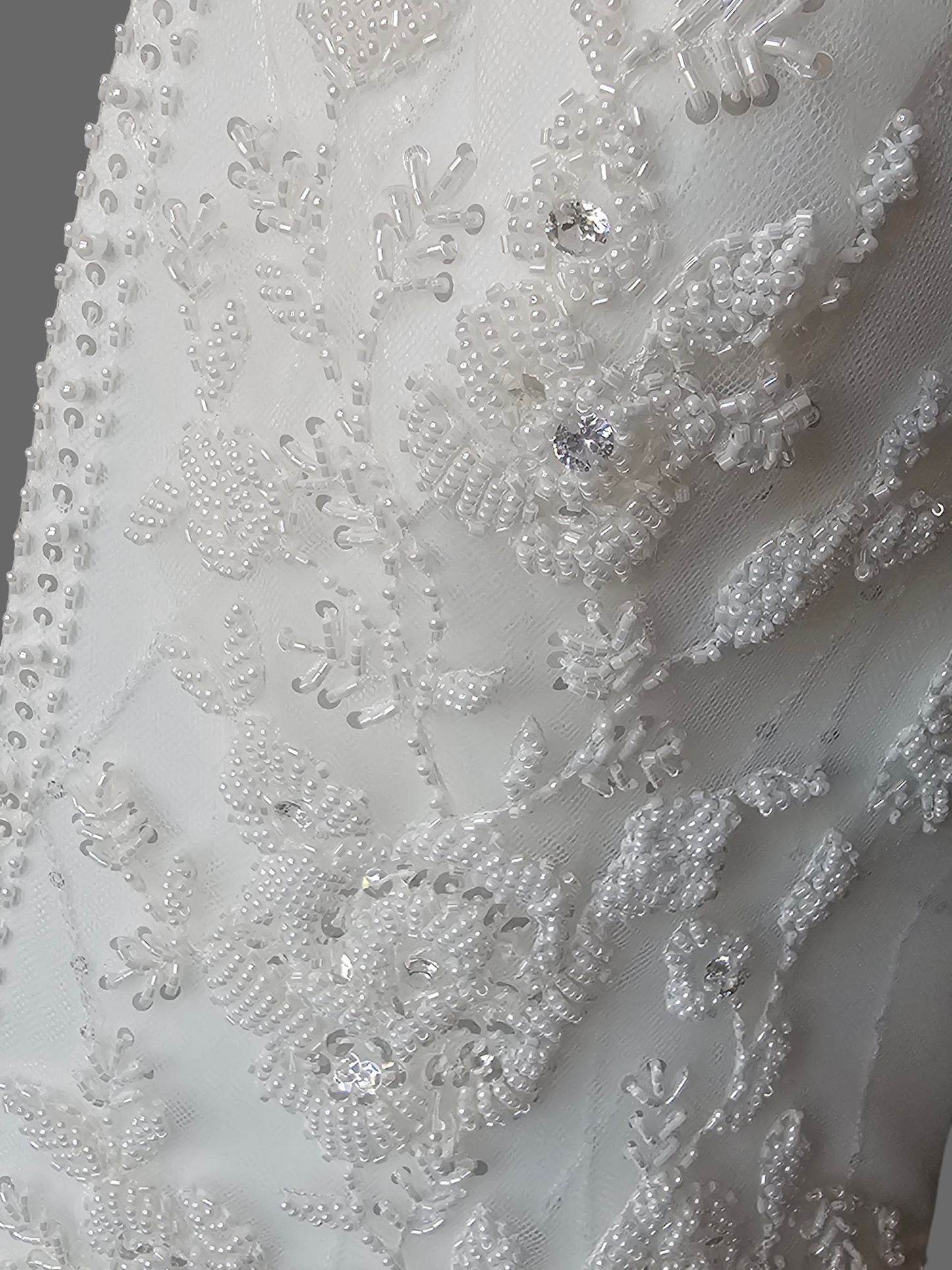 Pearl Plunge V-Neck Aline Wedding Gown - Justin Alexander