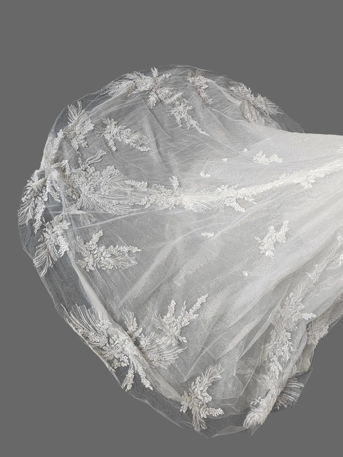 Full Beaded Glitter Layer Fit/Flare Wedding Gown - Private Label