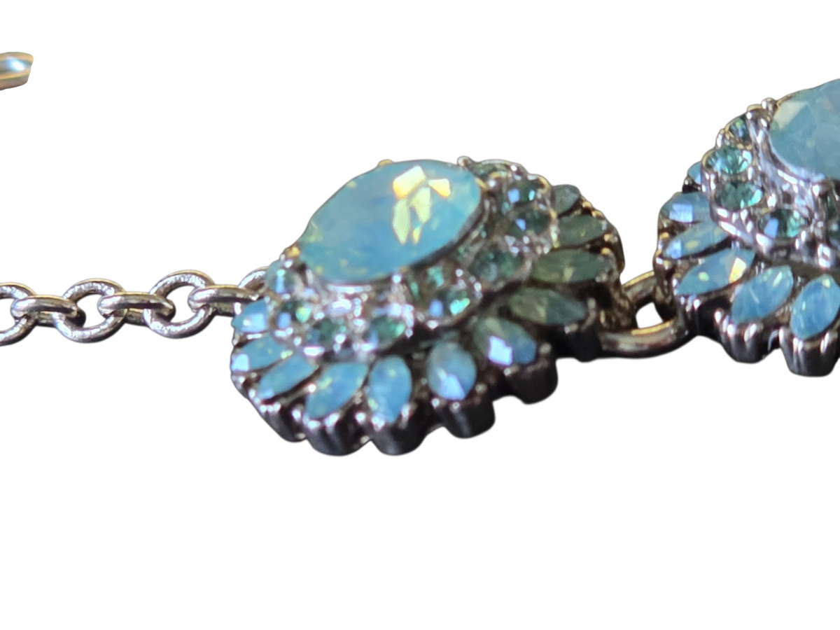 Aqua/Silver Statement Necklace - Bananna Republic