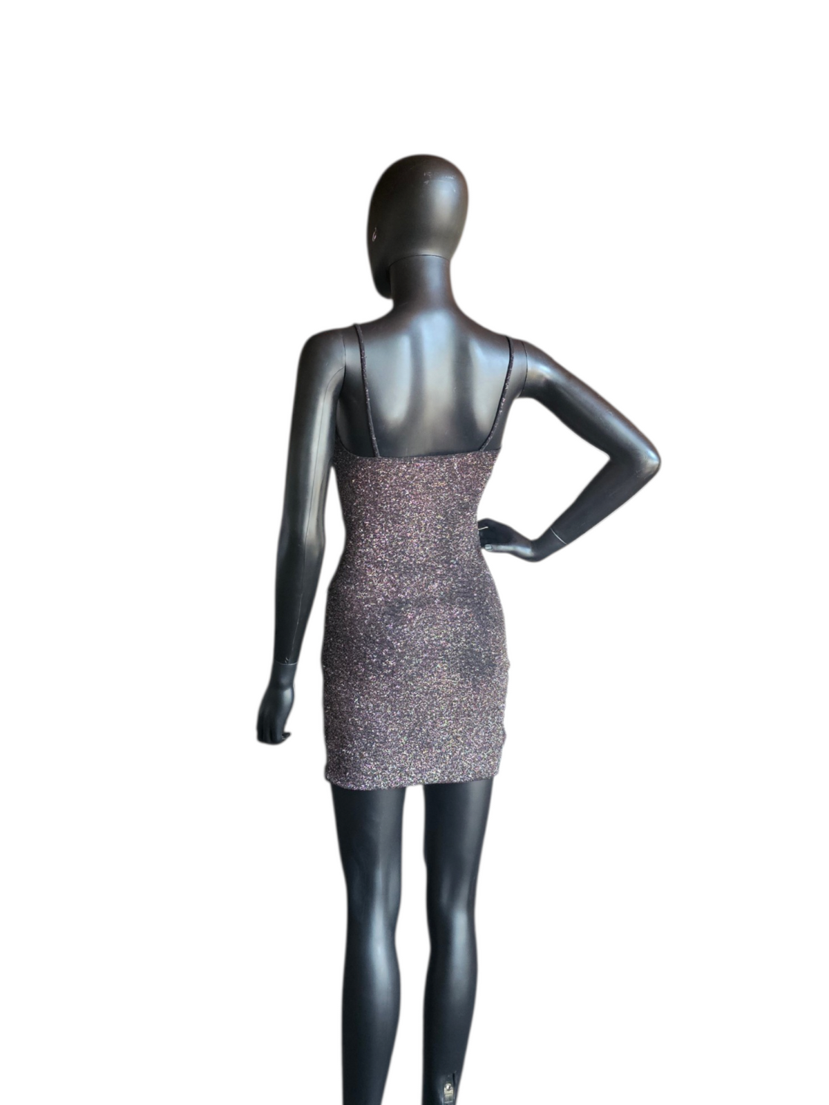 Black Glitter Cutout Homecoming Dress - Windsor