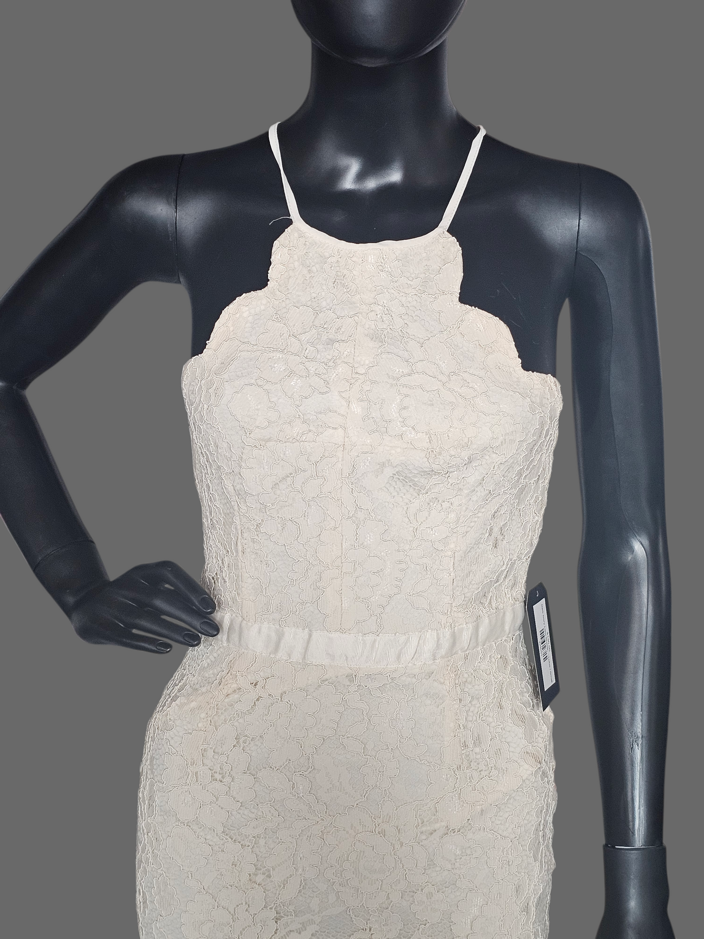 Dark Ivory Lace Sheath Formal Dress  - Lulus