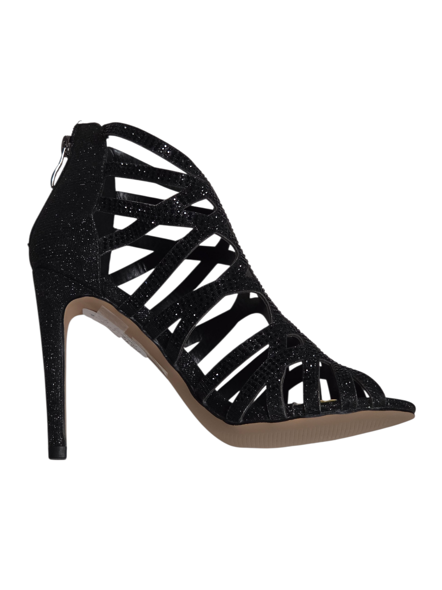 Black Sparkle Gladiator Heel Sandal - Your Party