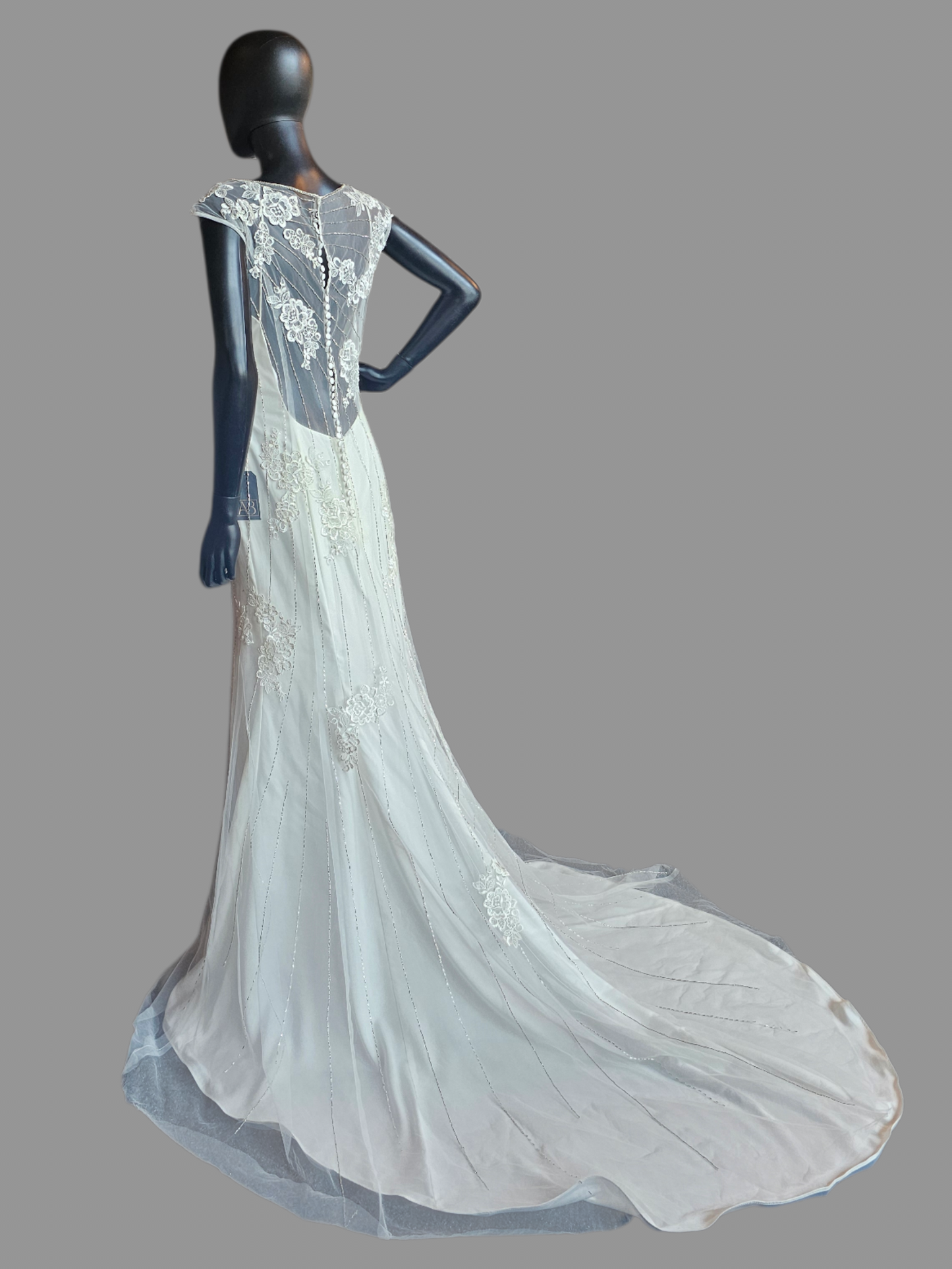 Sweetheart Sheath with Beaded Overlay - Da Vinci