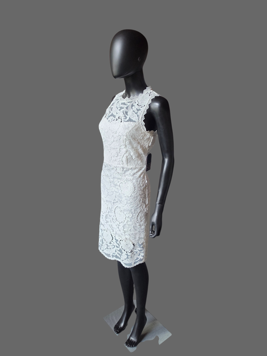White Lace Cocktail Dress - Just Me