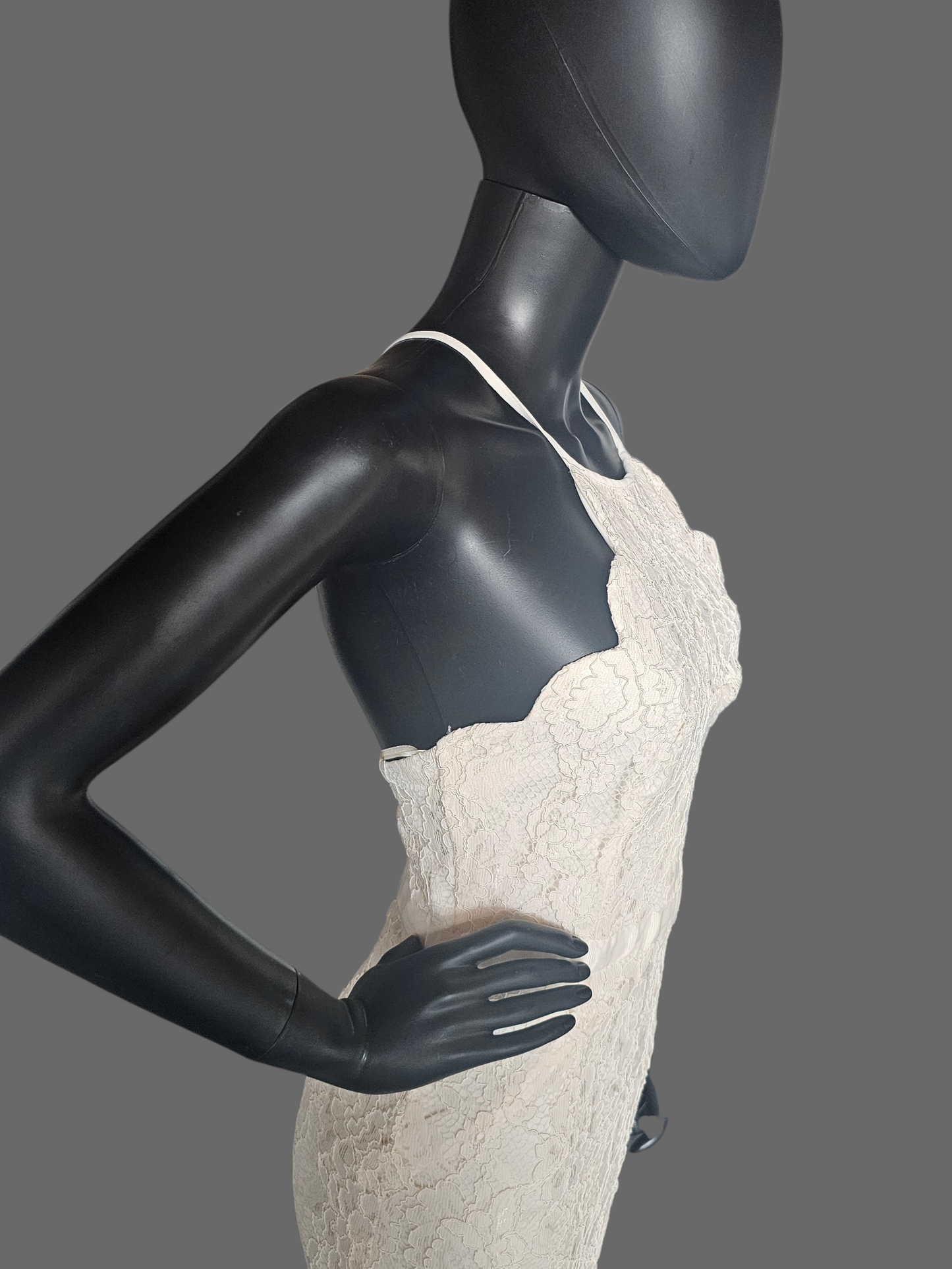 Dark Ivory Lace Sheath Formal Dress  - Lulus