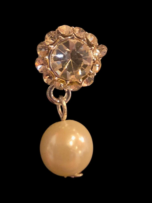 Small Crystal/Pearl Drop Earring