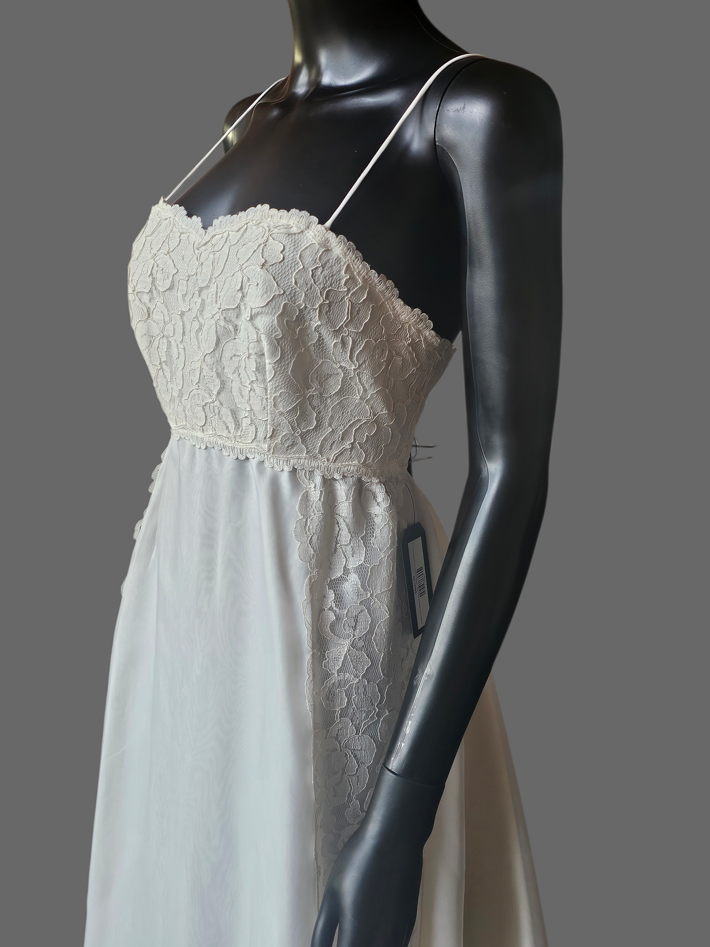 Vintage Lace Spaghetti Strap Boho Wedding Gown - Remade/Renewal