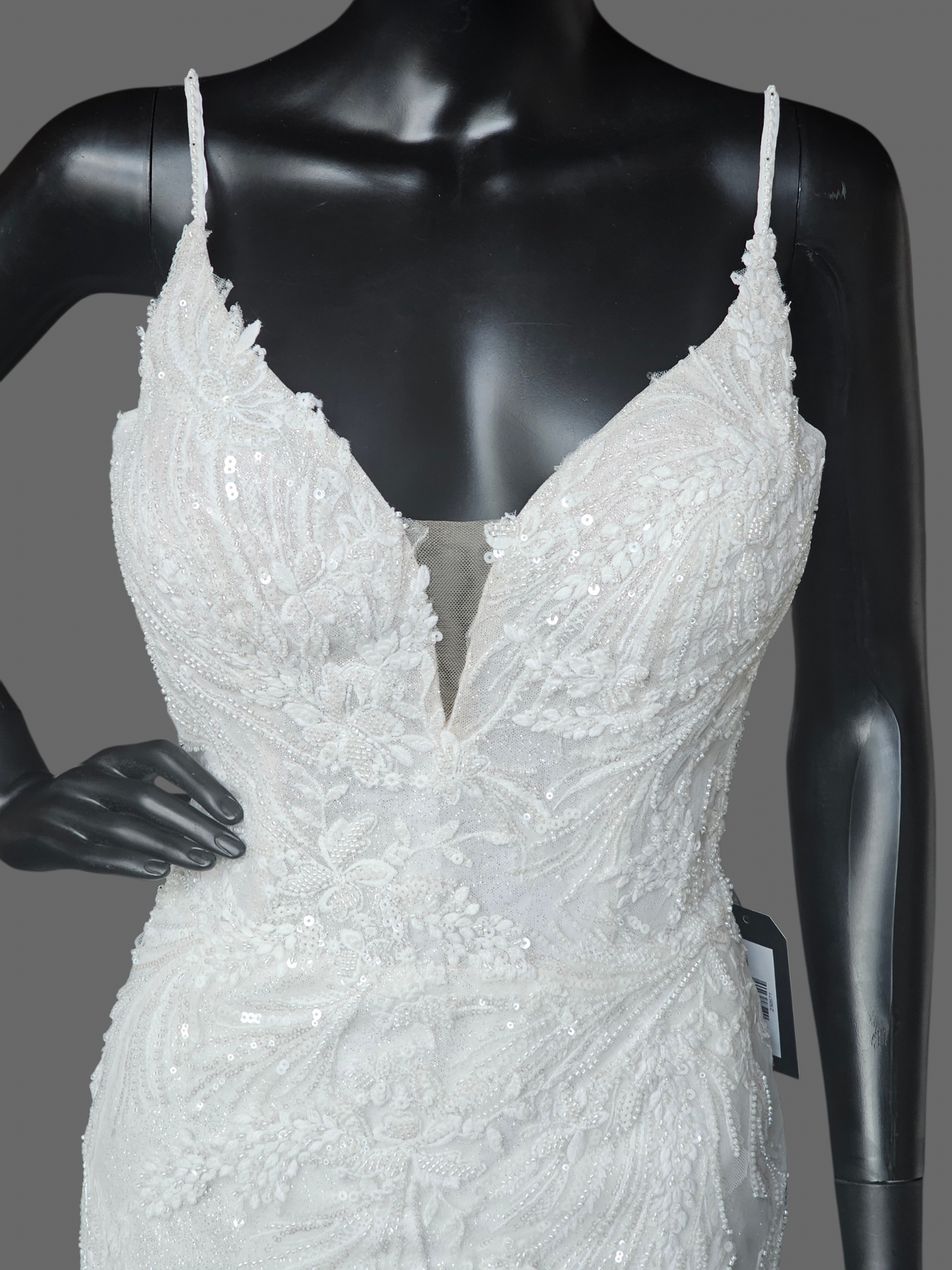 Full Beaded Glitter Layer Fit/Flare Wedding Gown - Private Label
