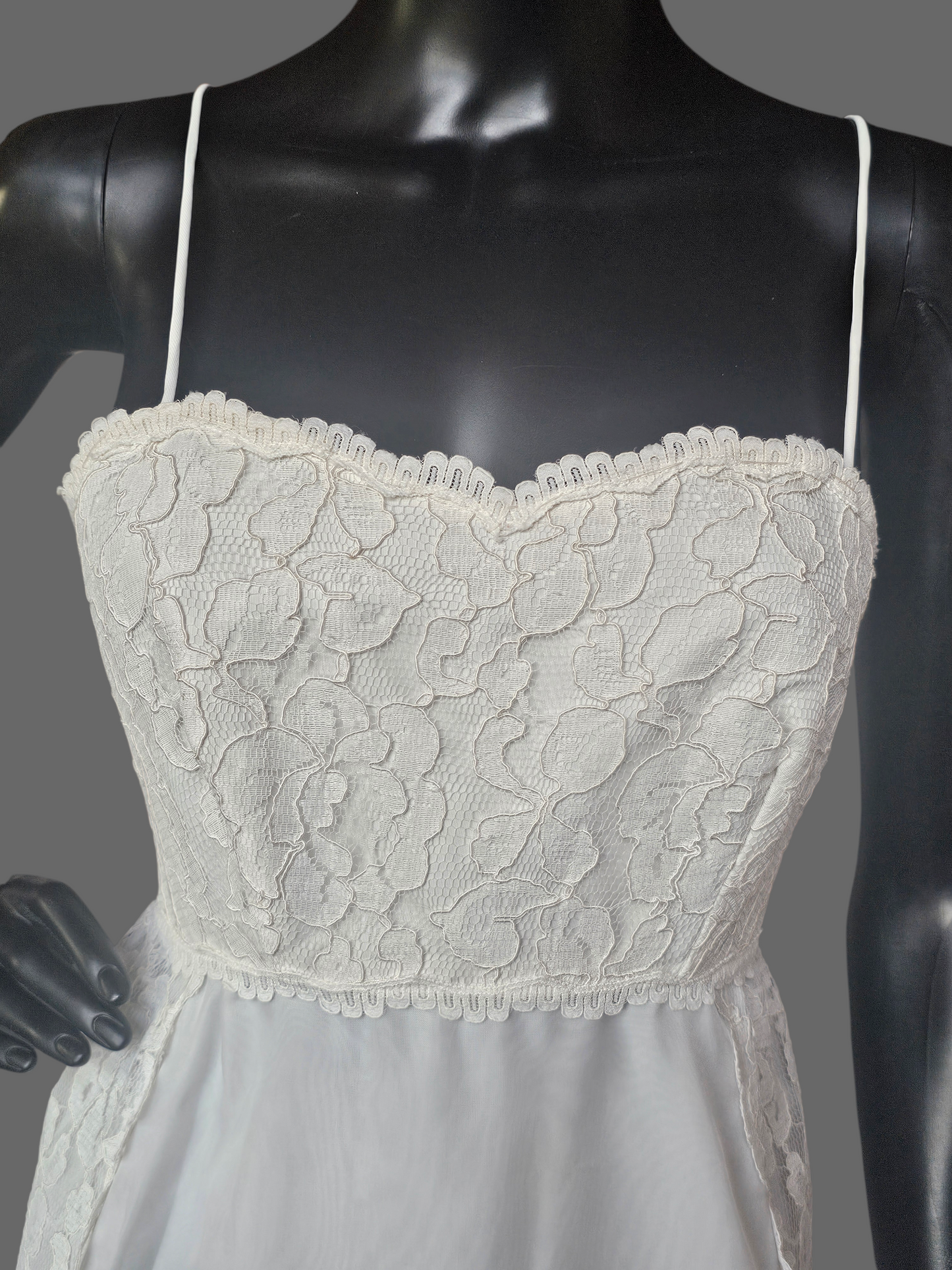 Vintage Lace Spaghetti Strap Boho Wedding Gown - Remade/Renewal