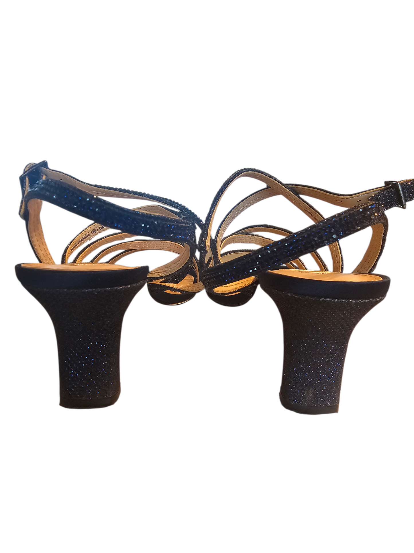 Blue Crystal Strappy Sandal - Nina