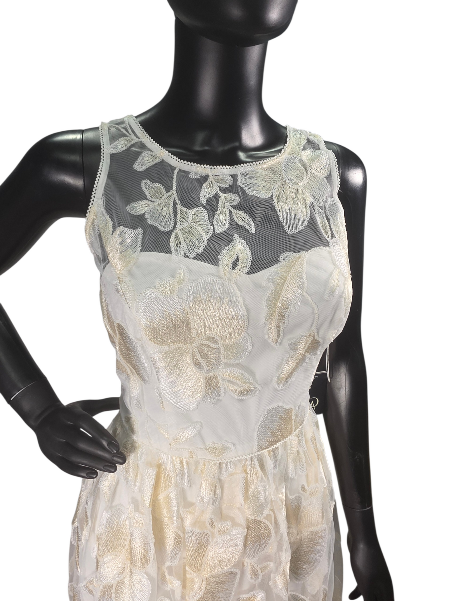 Ivory/Blush Floral Embroidered - Adrianna Papell