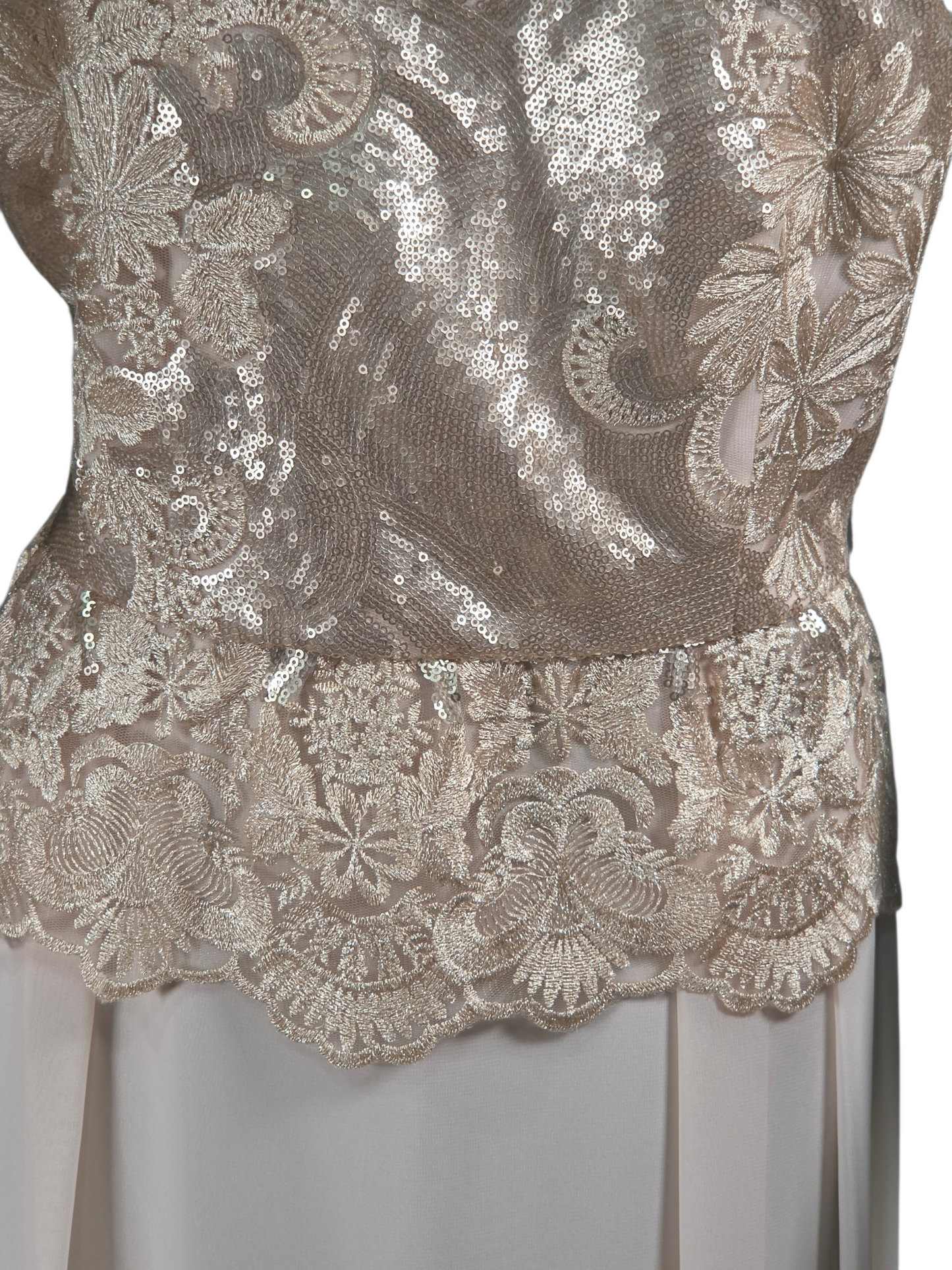 Blush Peplum Cap Sleeve - Adrianna Papell