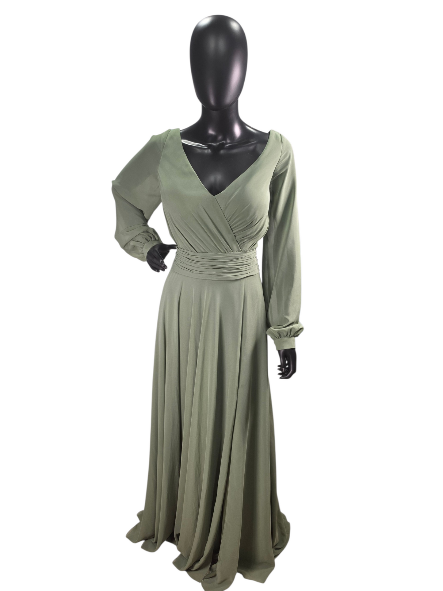 Evergreen Chiffon Pilgrim Sleeve - Kanalik