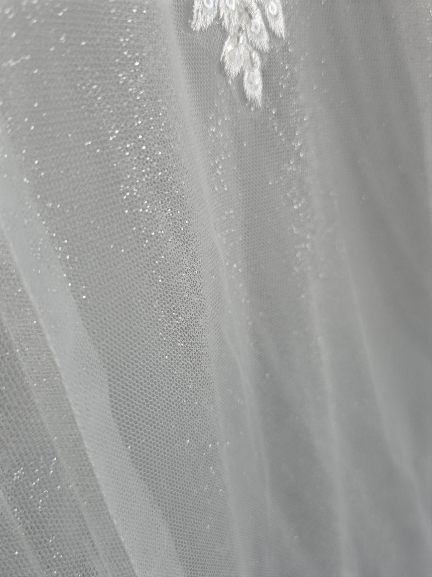 Ivory Sweetheart Floral Sparkle Mesh A-Line Wedding Gown - Rebecca Ingram