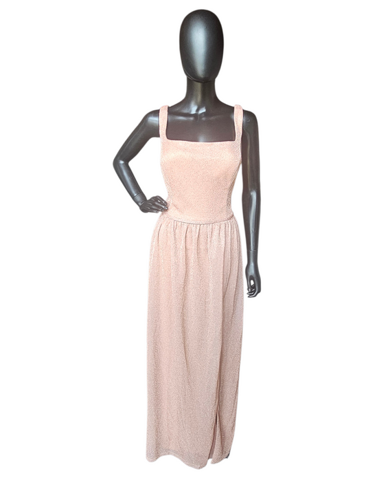 Pink Sparkle Scoop Maxi Formal Dress - Da Vinci