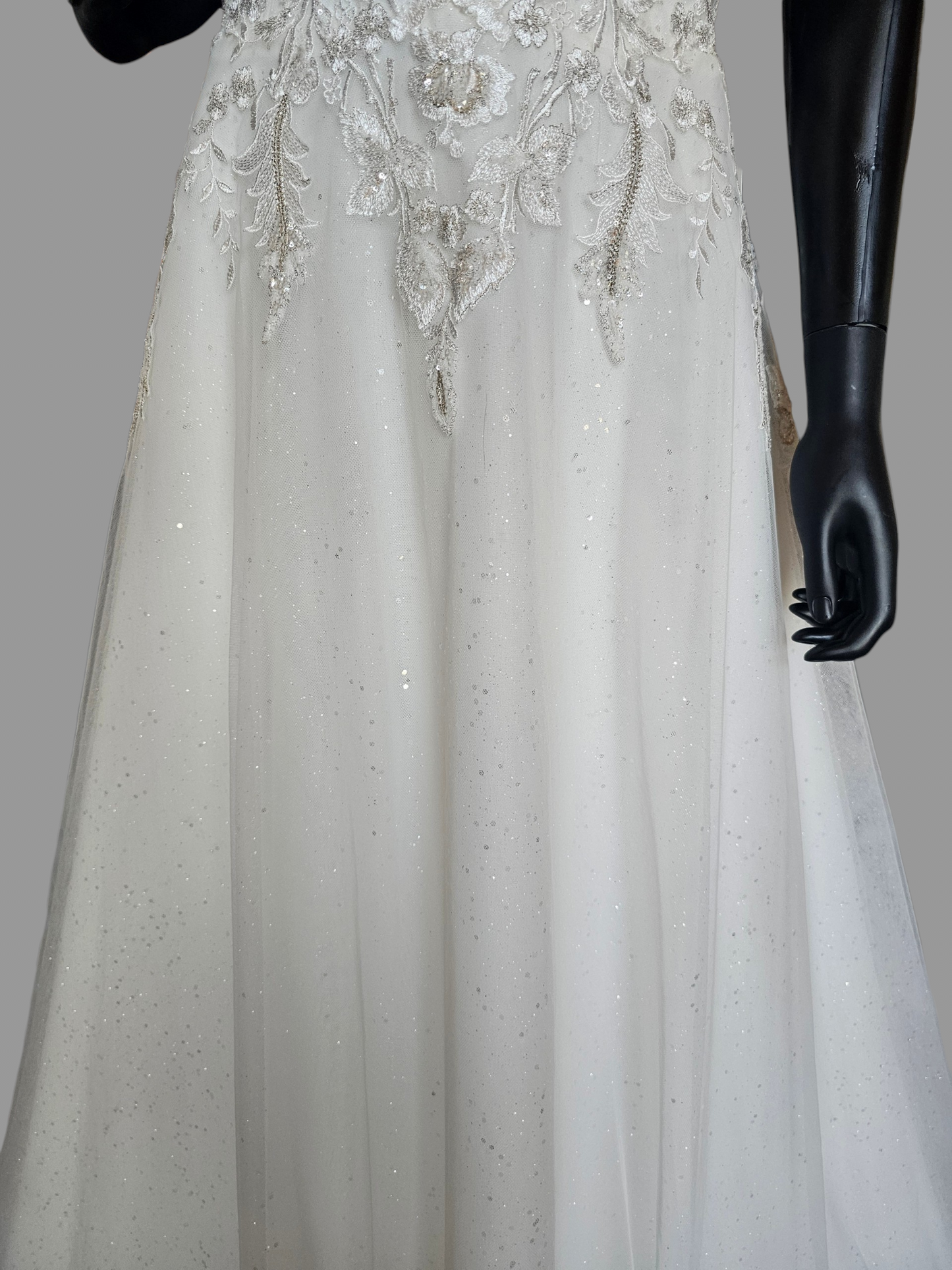 Sparkle A-Line Drop Sleeve - Mori Lee