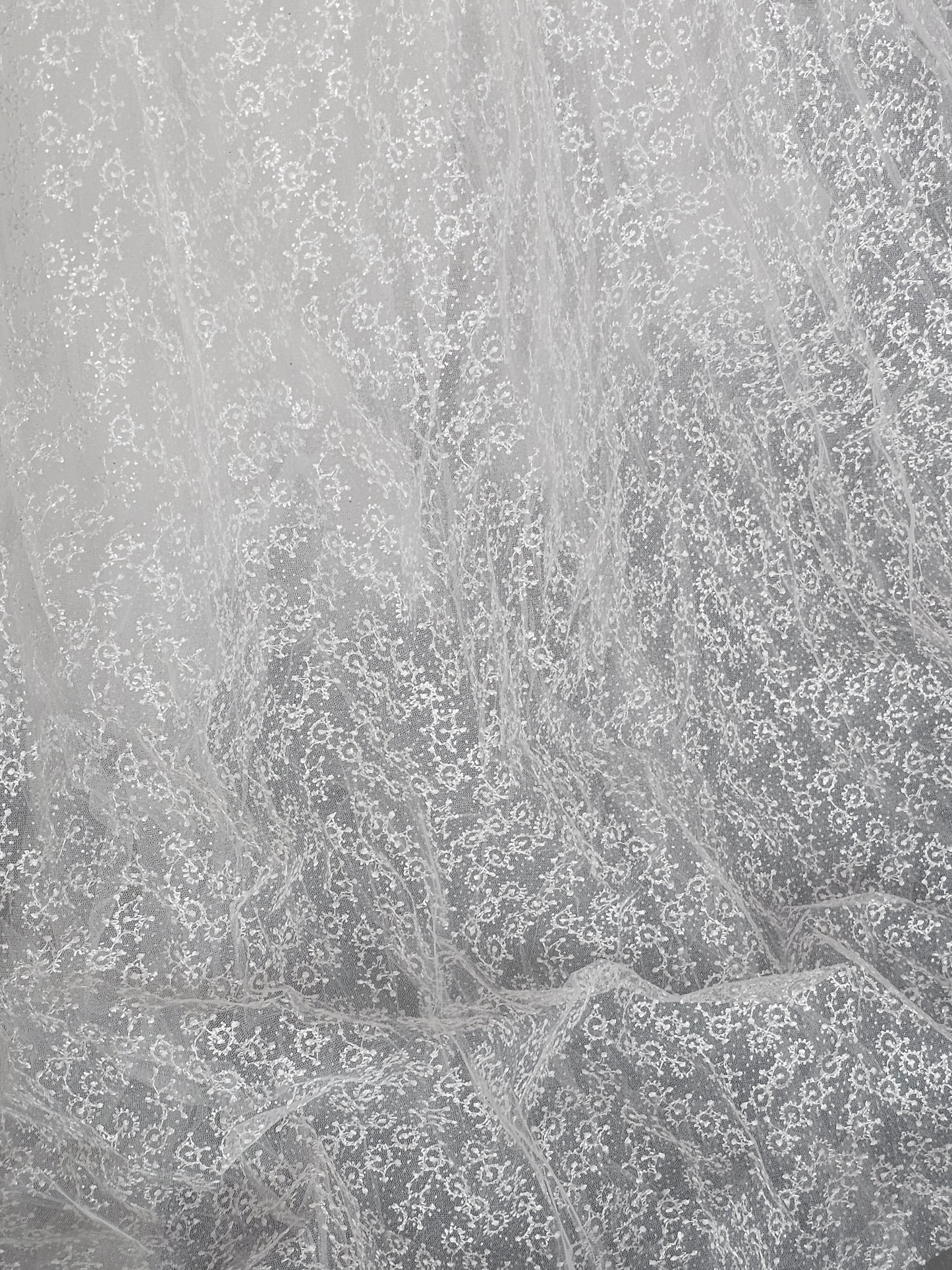 Ivory Illusion Sweetheart Sparkle Lace Underlay A-Line Wedding Gown - Di La Sena