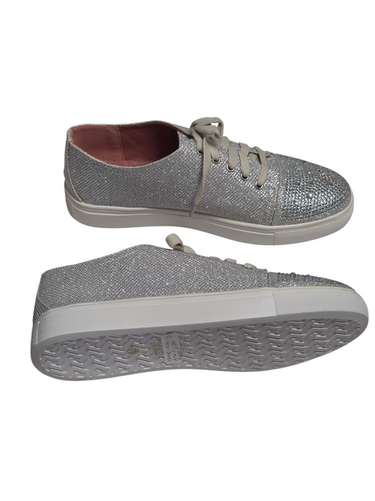 Silver Sparkle Tennis Shoes - Your Party Shoes