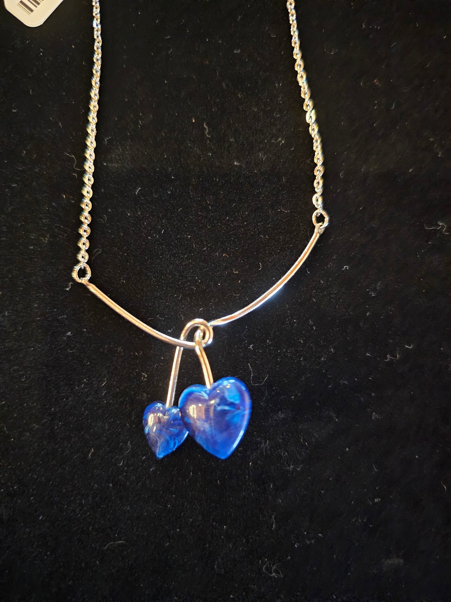 Blue Heart Collar Necklace