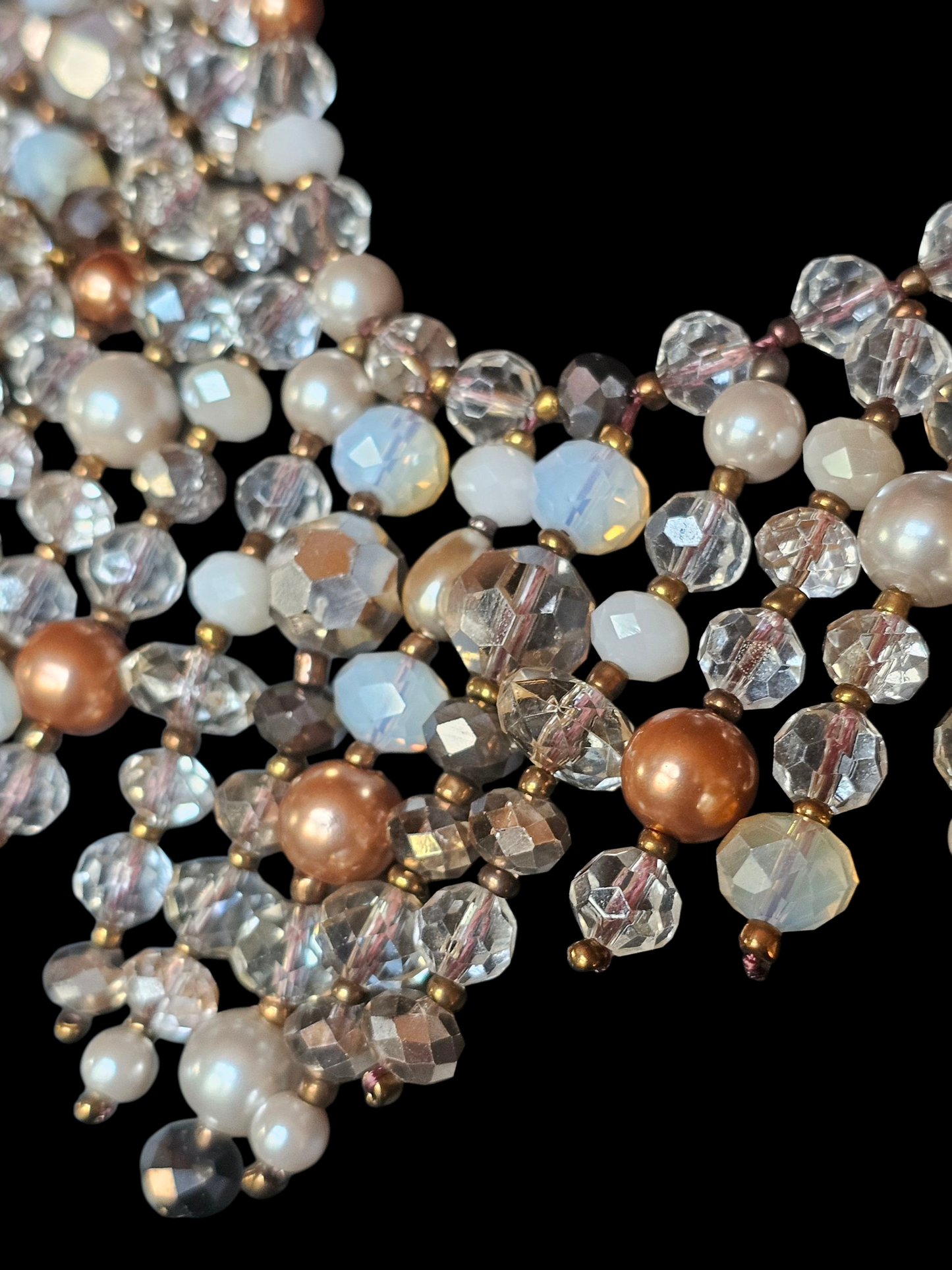 Bronze Beaded Collar Necklace NWT - Chicos