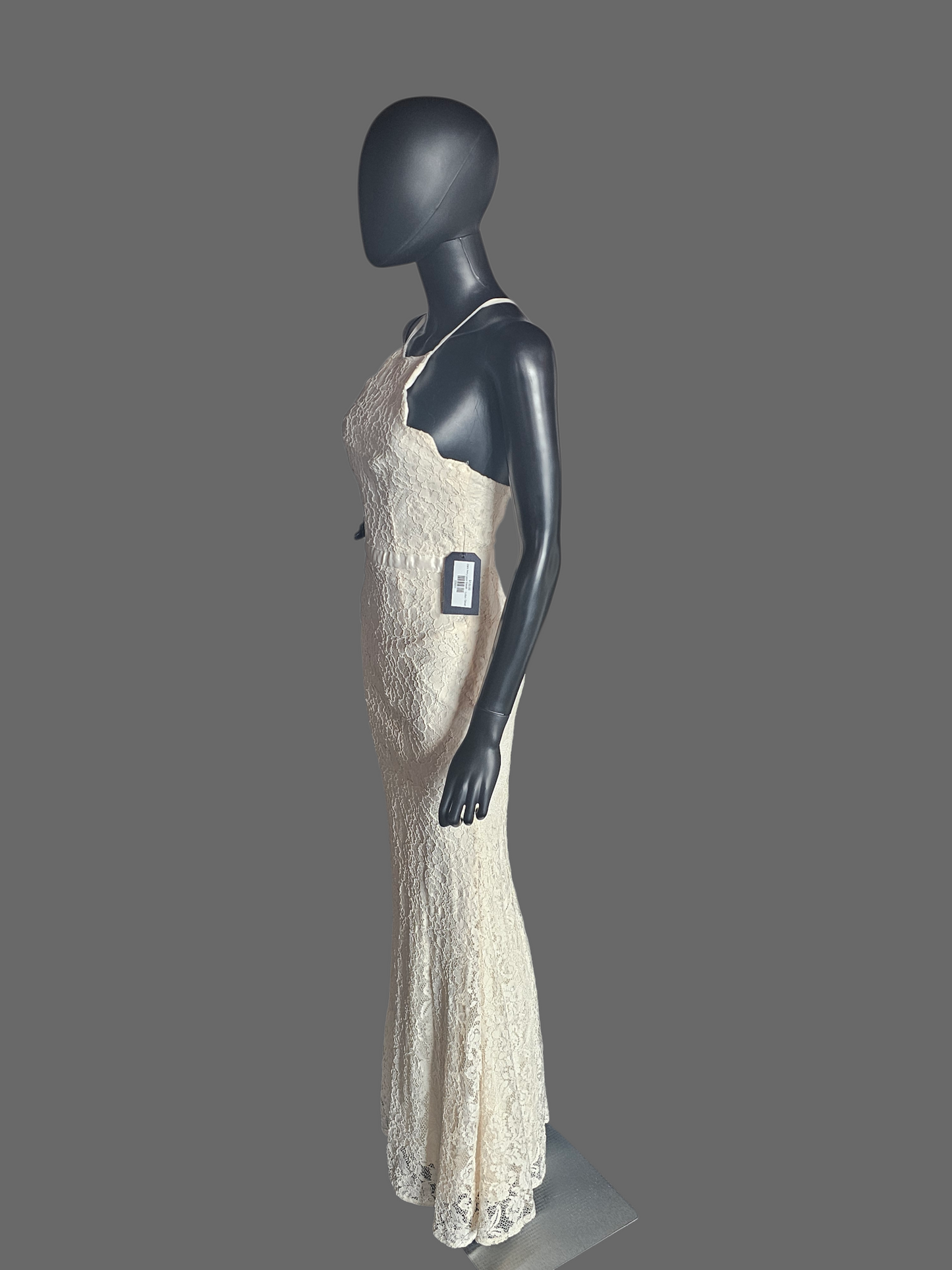 Dark Ivory Lace Sheath Formal Dress  - Lulus