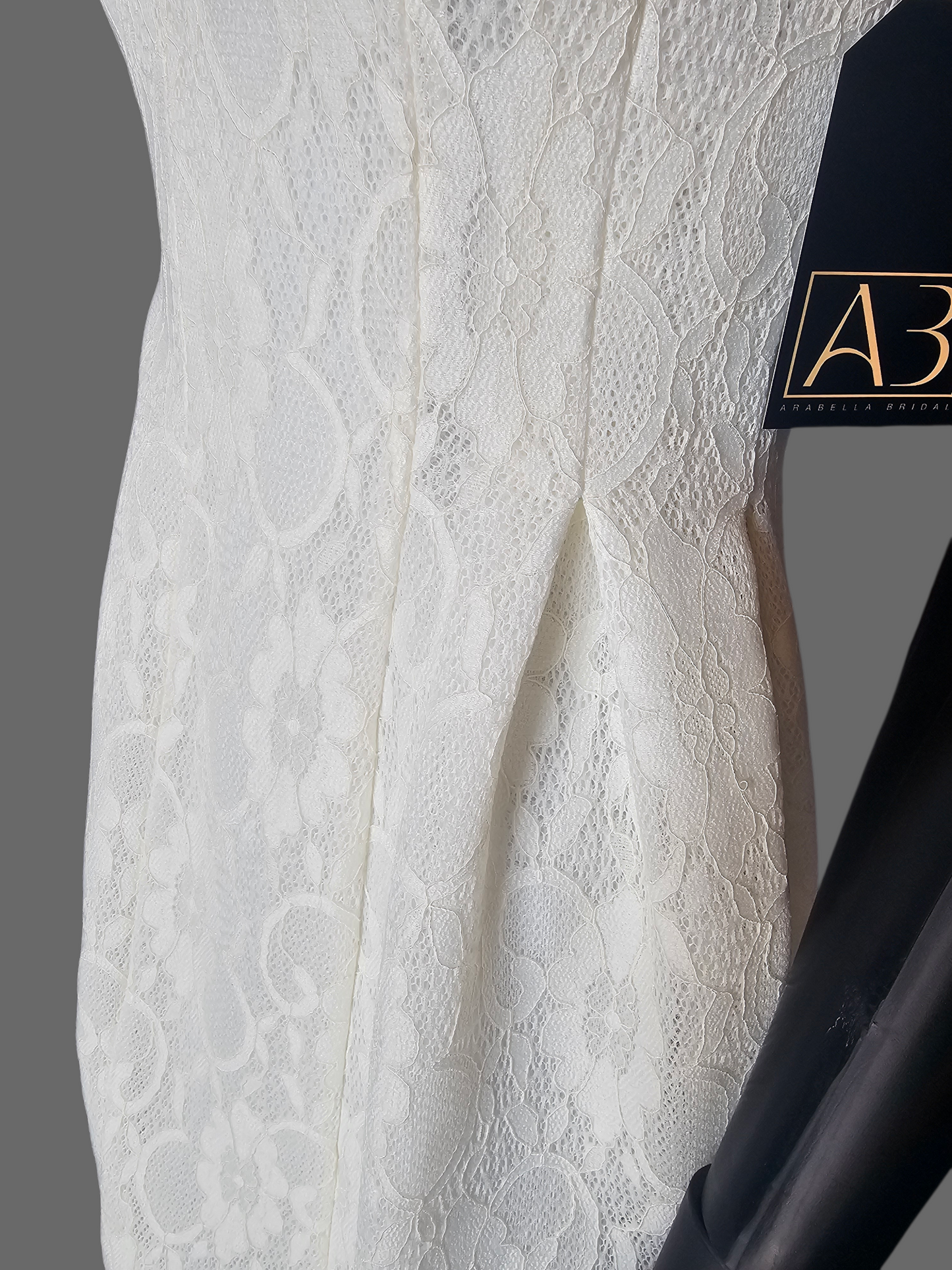 Ivory Neoprene/Lace Cocktail/Party Dress - Calvin Klein