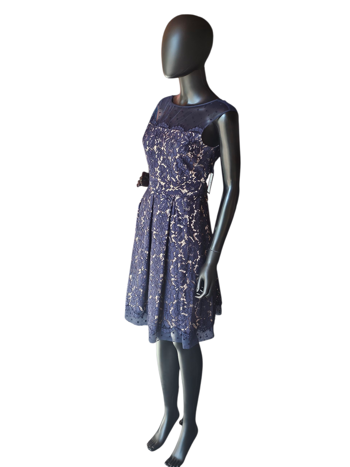 Navy Lace Cocktail Dress - Eliza J